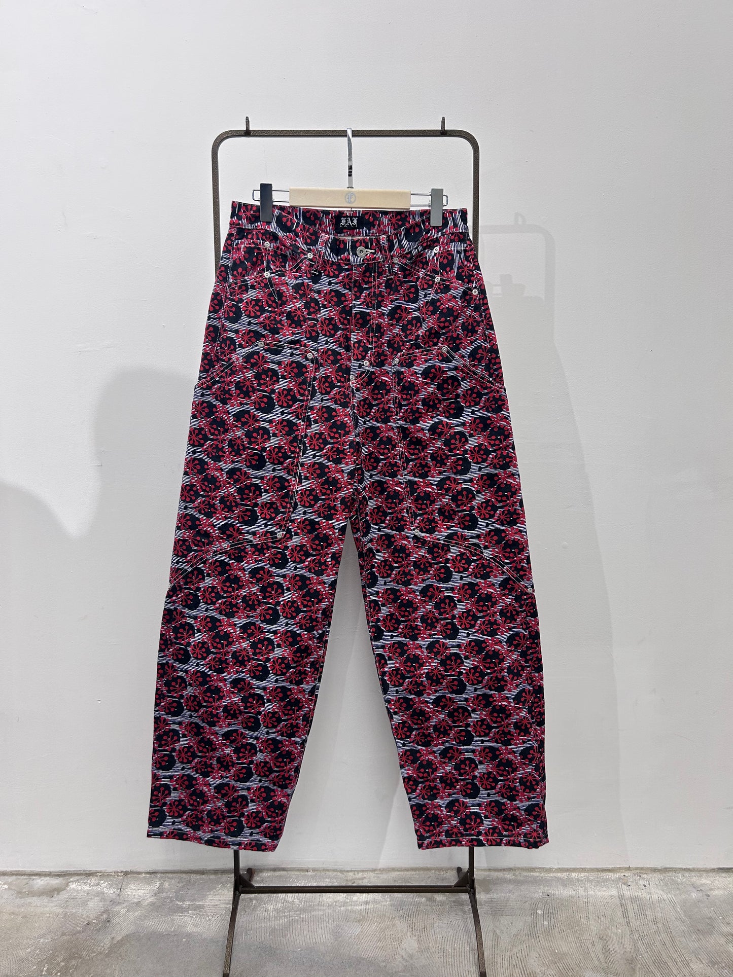 FAKE AS FLOWERS/NEWCOMMUNE Aged Baggy Denim