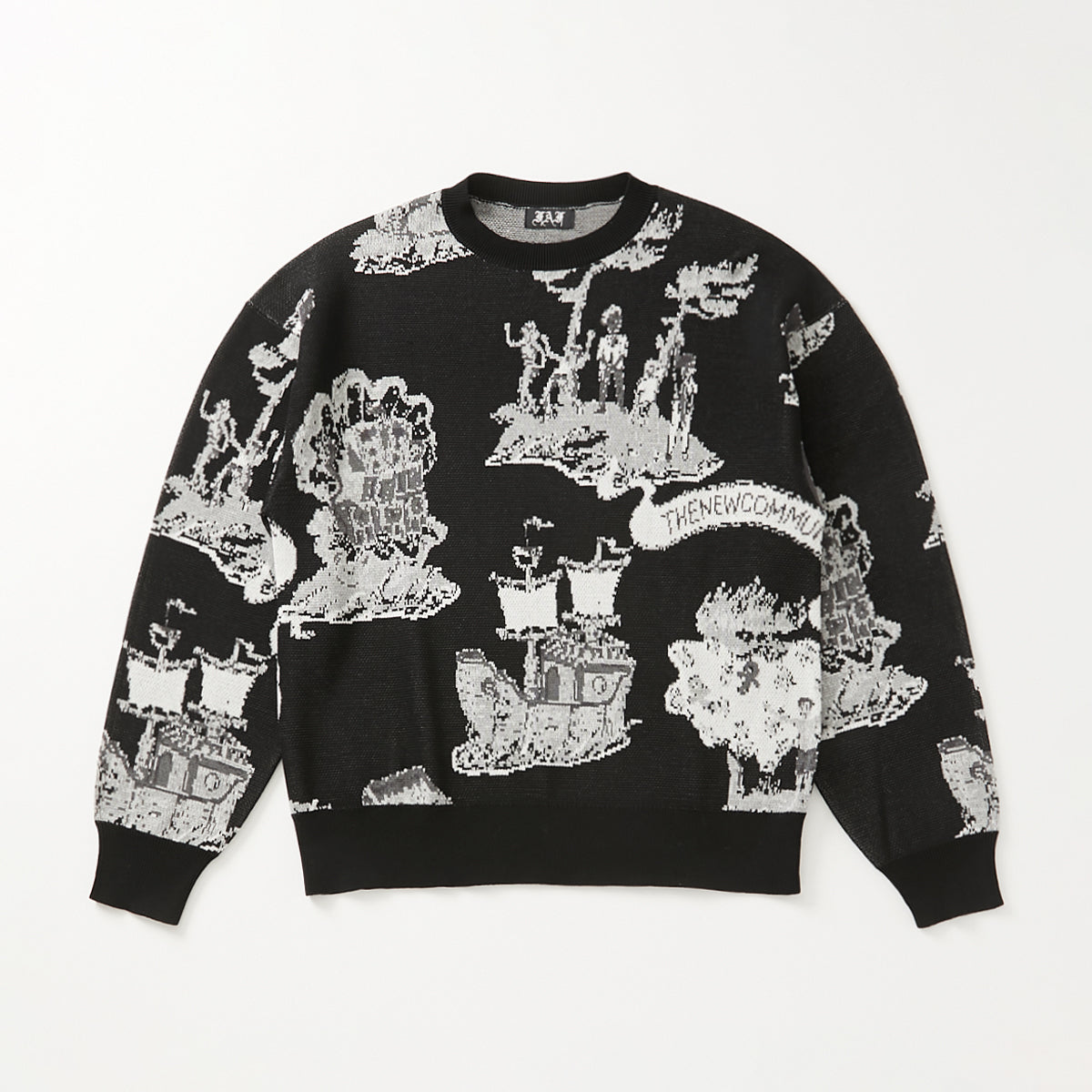 FAKE AS FLOWERS/NEWCOMMUNE Island Jaquard Knit