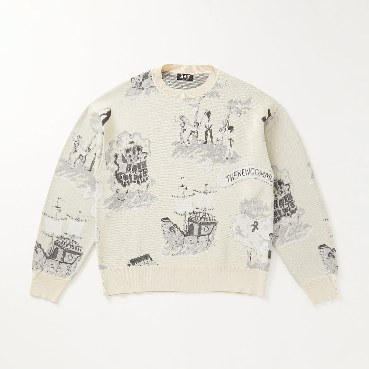 FAKE AS FLOWERS/NEWCOMMUNE Island Jaquard Knit