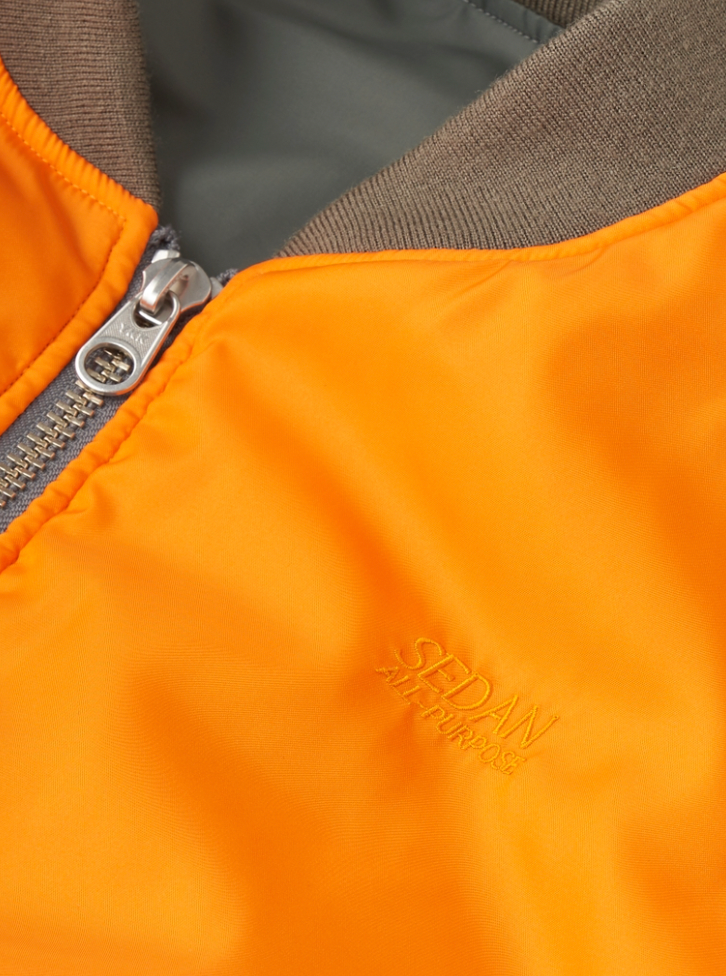 SEDAN ALL-PURPOSE/Reversible CORDURA Flight Jacket(Sage Green x Orange)