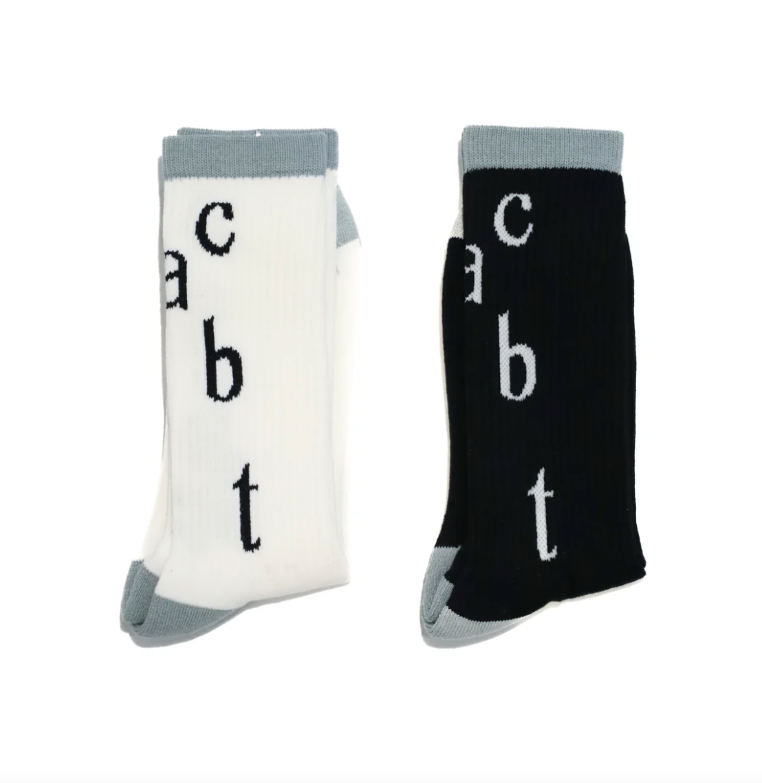 POVAL/Basic Socks (BLACK/WHITE)
