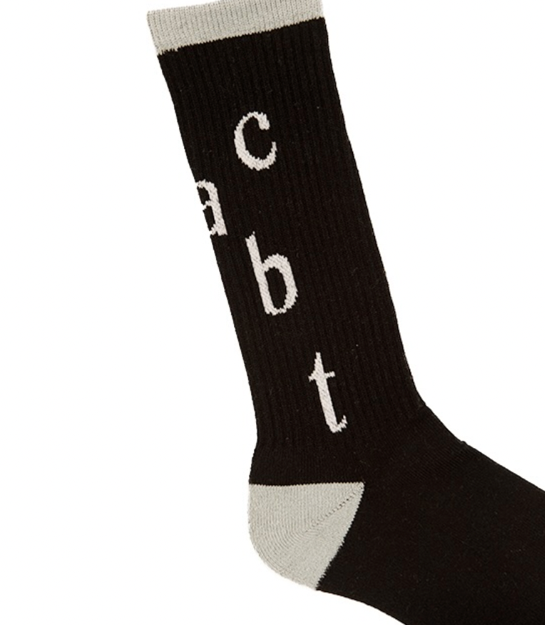 POVAL/Basic Socks (BLACK/WHITE)