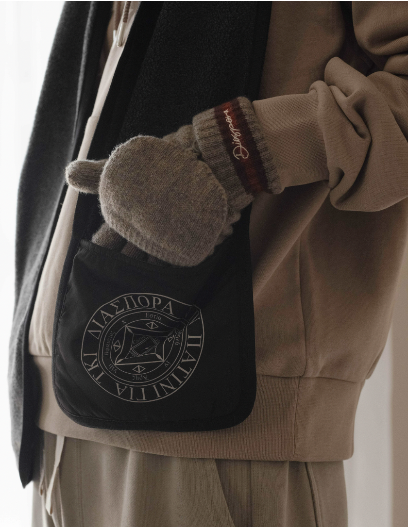 DIASPORA SKATEBOARDS/Striped Mitten (Slate/Brown)