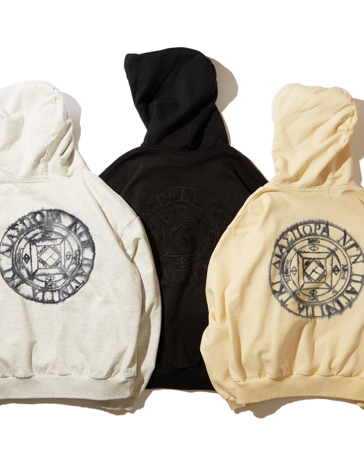 Misty Magic Circle Hooded Sweatshirt(Black)/Diaspora skateboards