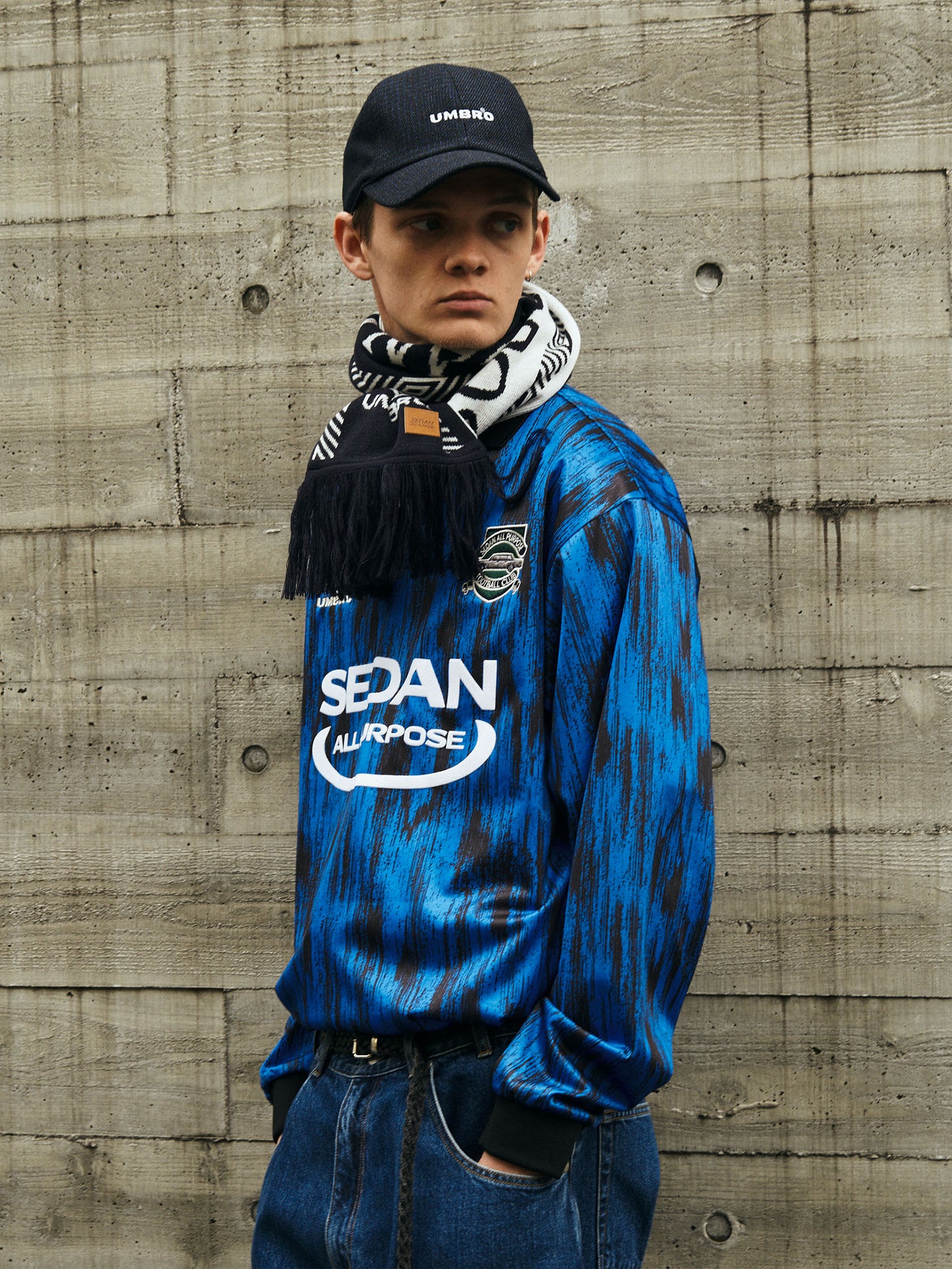 SEDAN ALL-PURPOSE UMBRO Game Shirt (Blue x Black)