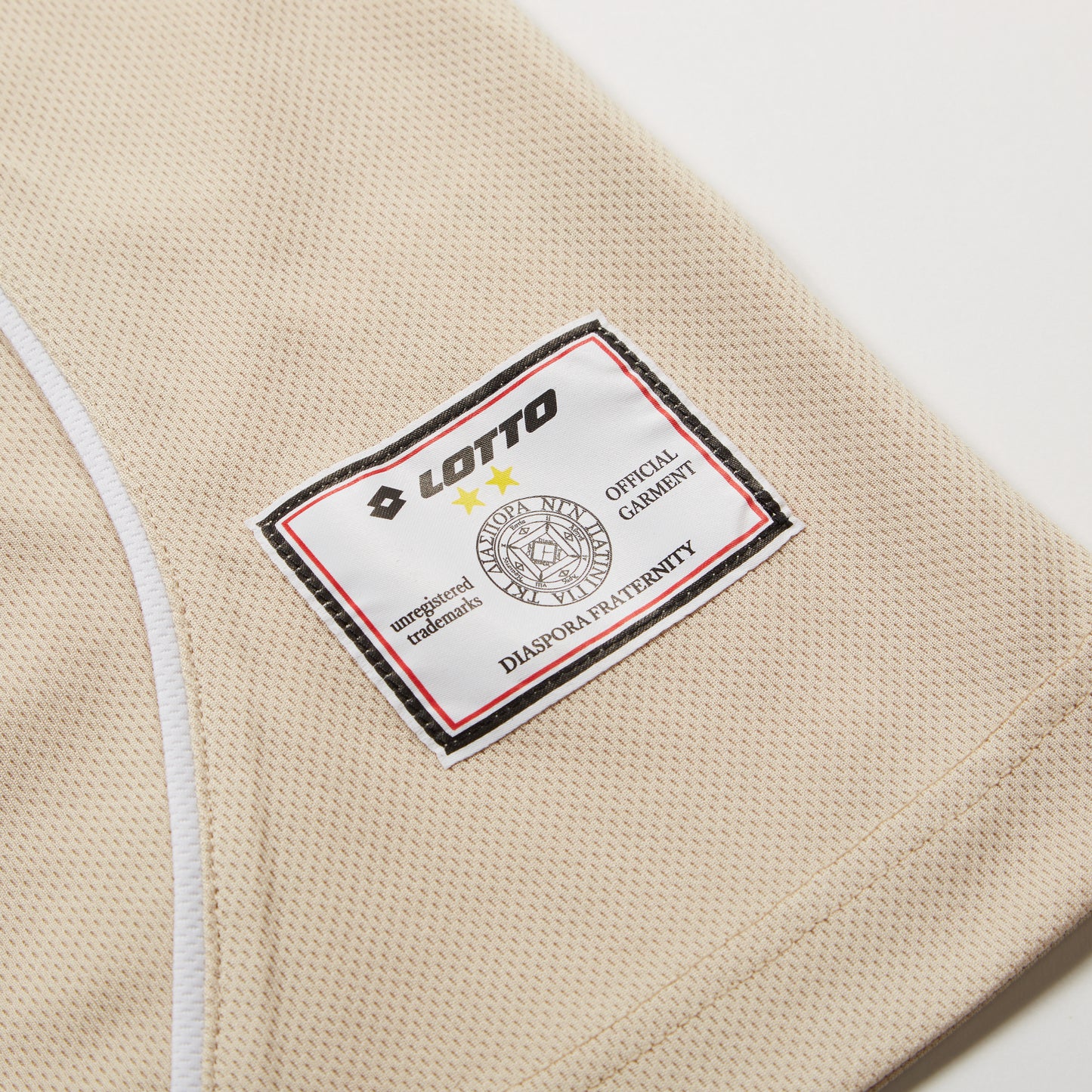 Diaspora skateboards x LOTTOコラボ/Lotto Scudetto Shirt(Beige)