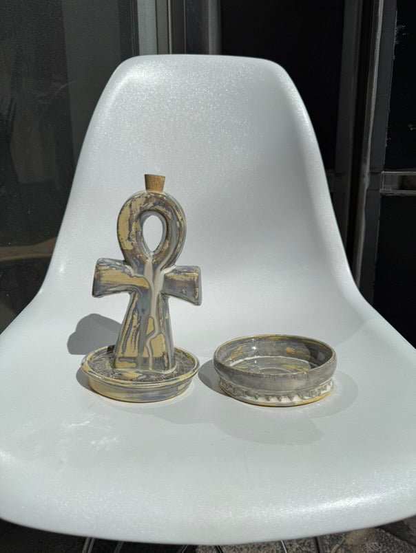 FAKE AS FLOWERS/Ankh Incense Holder