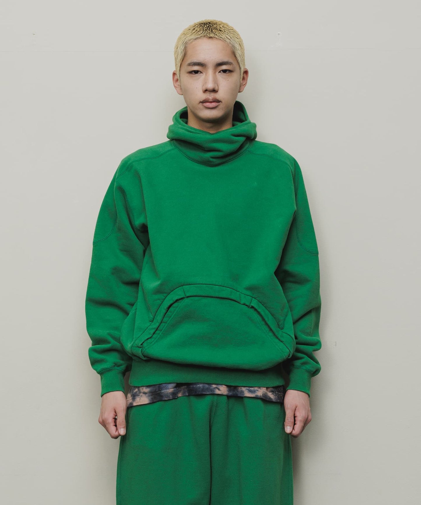 WASHED PANELED HOODED SWEATSHIRT/BAL
