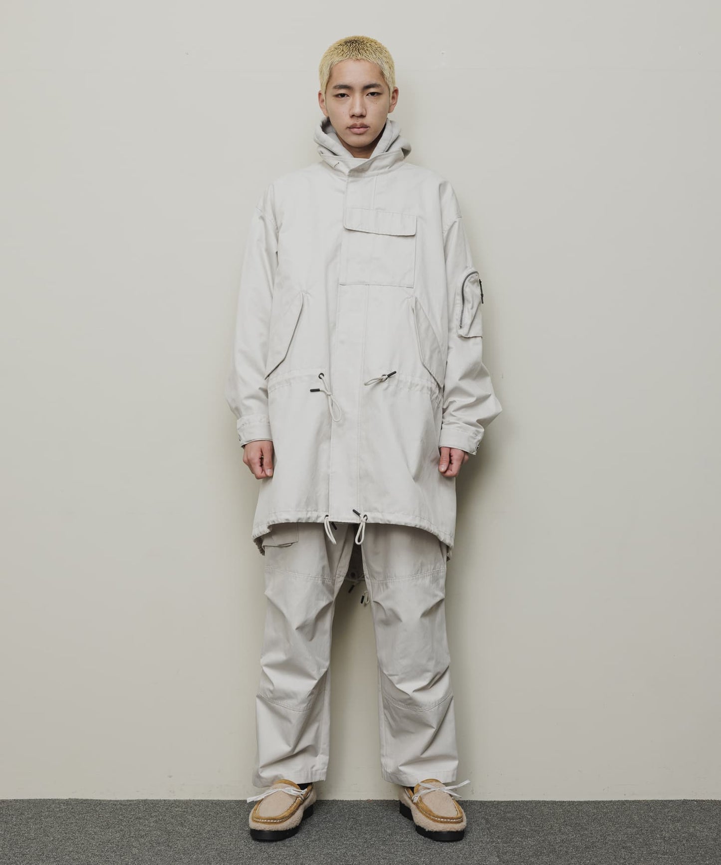 COTTON NYLON FISTTAIL COAT(STONE)/BAL バル