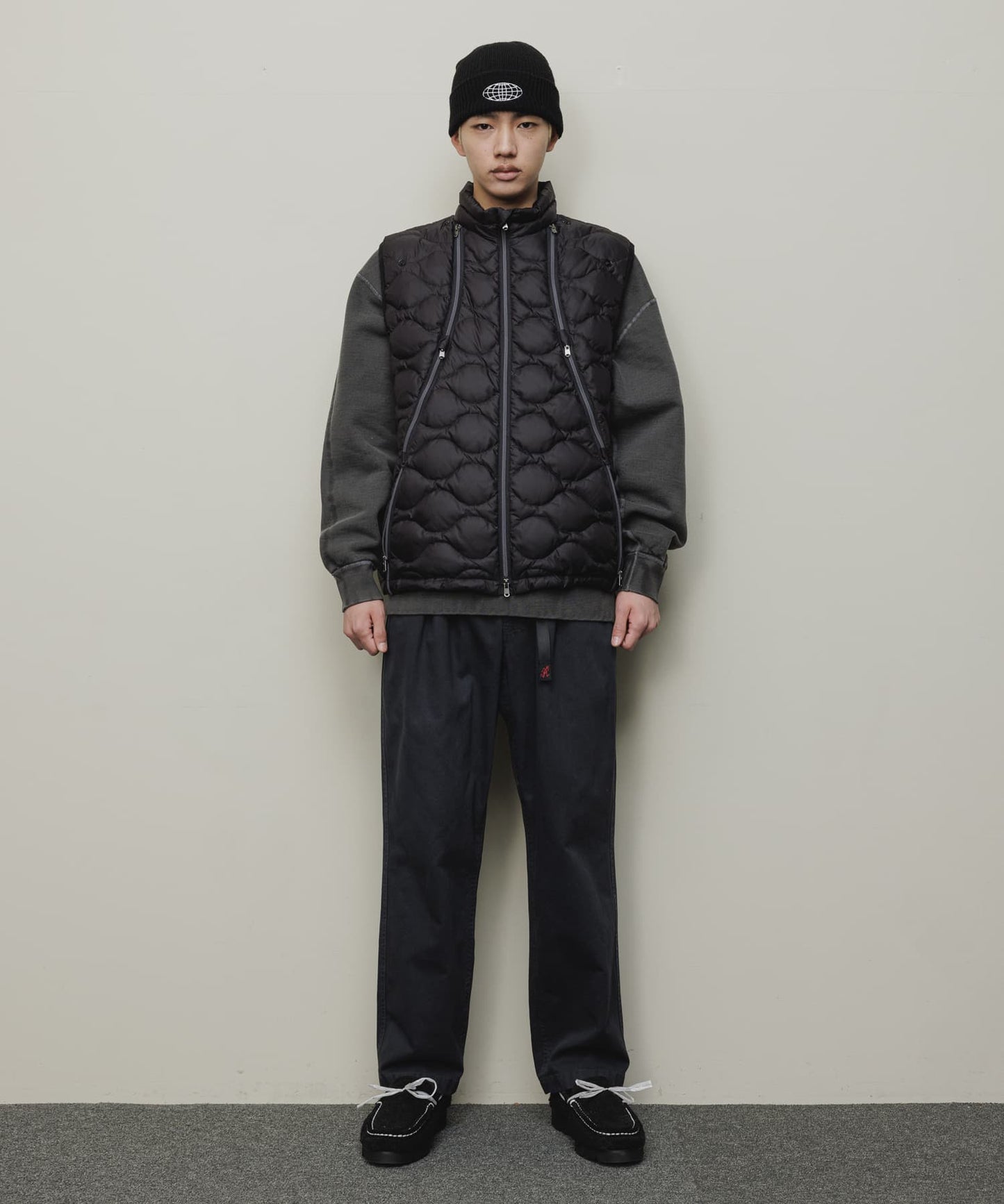 REMOVABLE SLEEVE DOWN JACKET(BLACK)/BAL