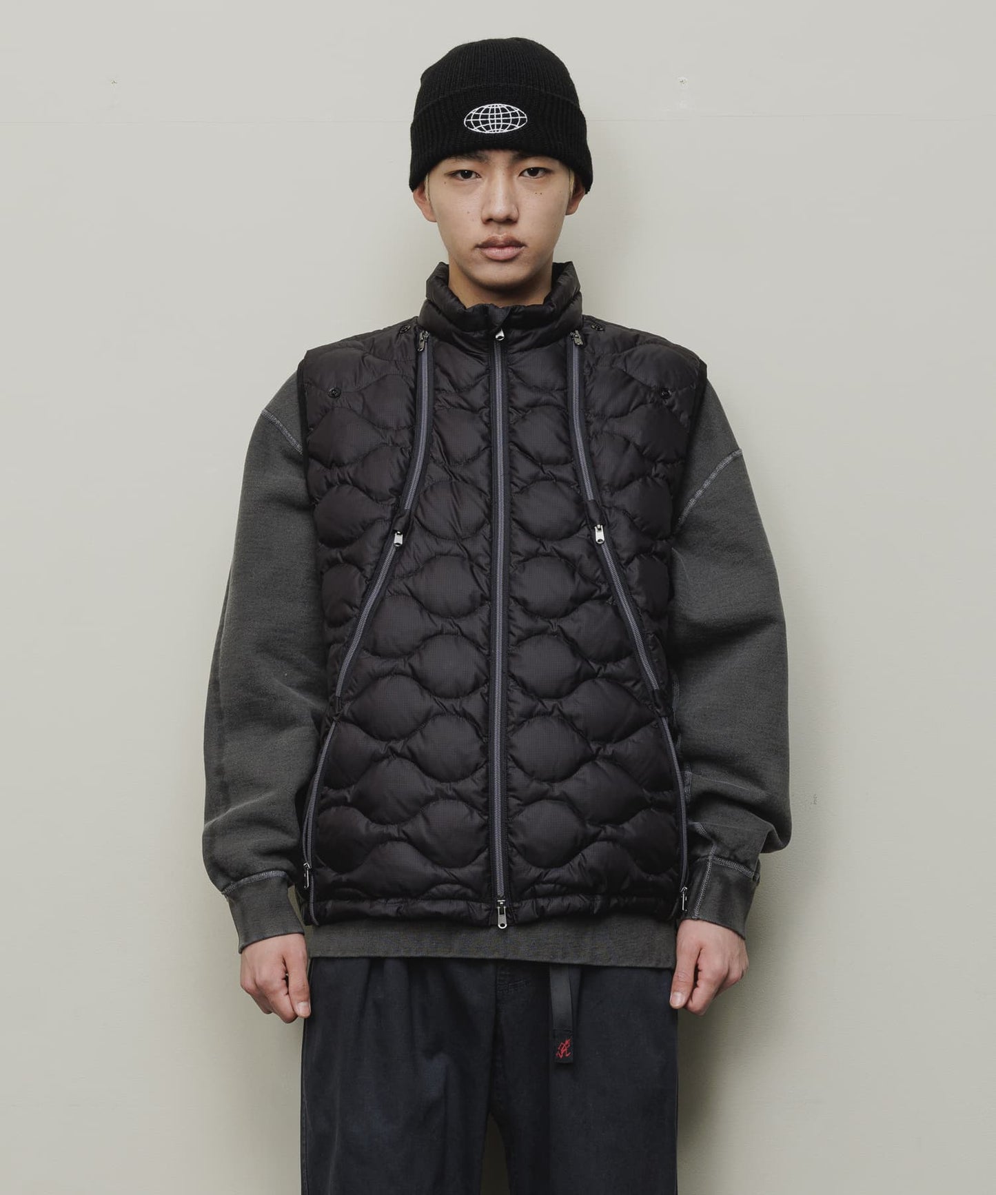 REMOVABLE SLEEVE DOWN JACKET(BLACK)/BAL