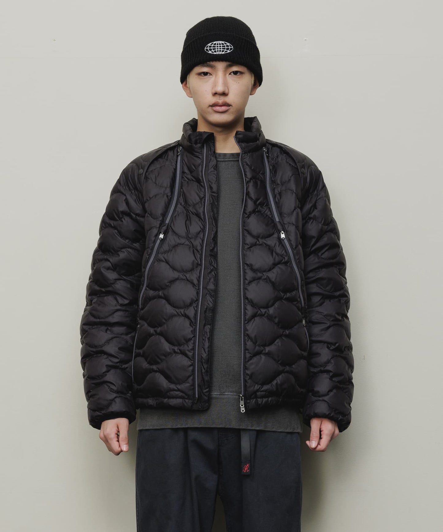 REMOVABLE SLEEVE DOWN JACKET(BLACK)/BAL