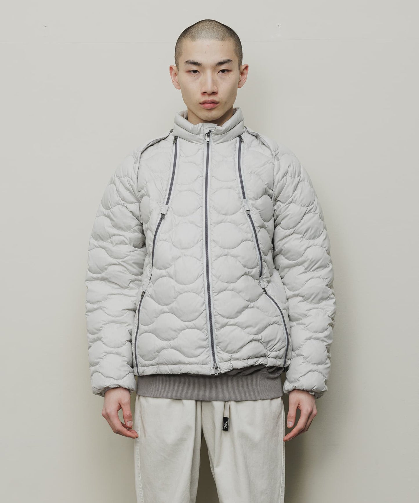 REMOVABLE SLEEVE DOWN JACKET(STONE)/BAL
