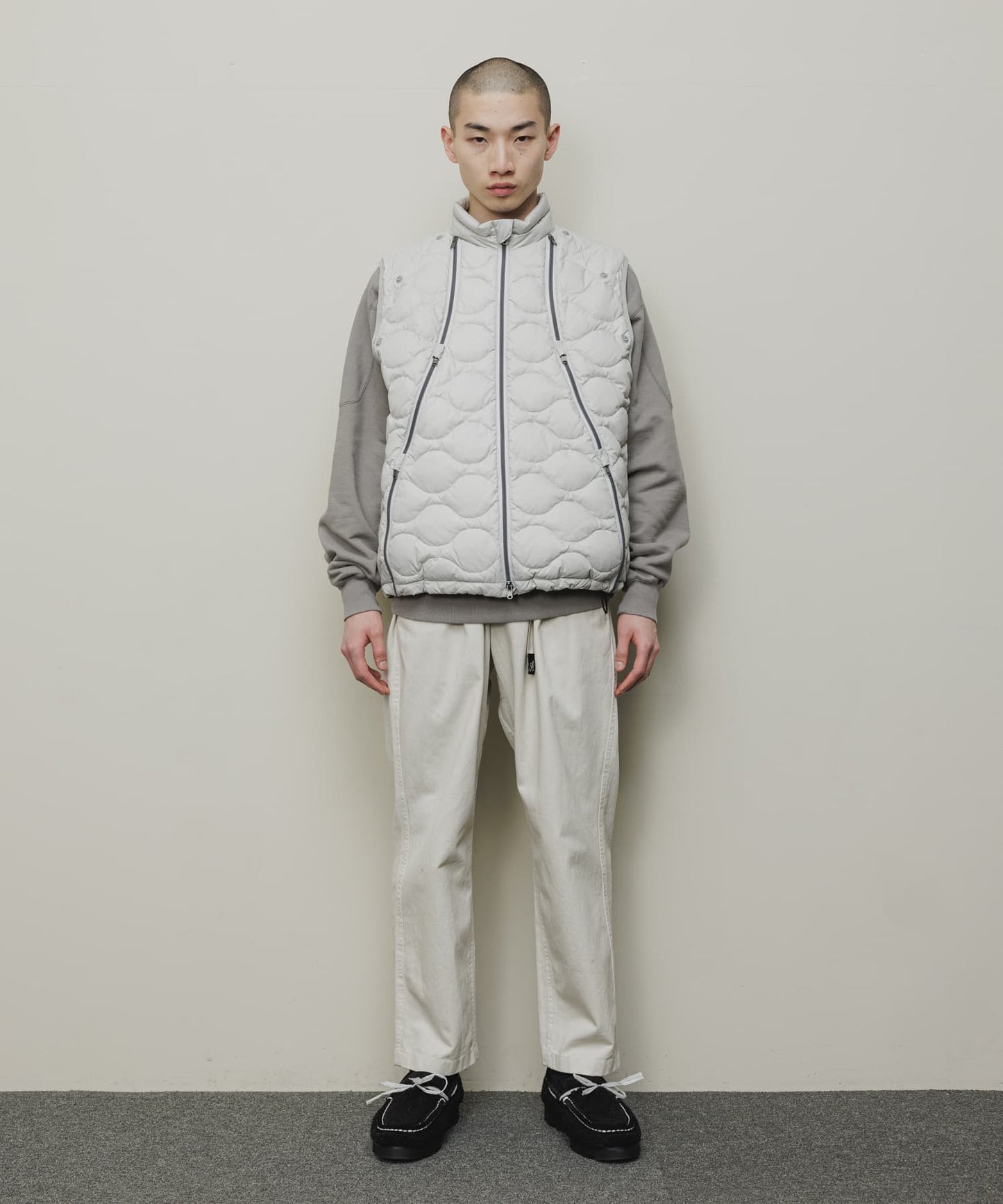 REMOVABLE SLEEVE DOWN JACKET(STONE)/BAL