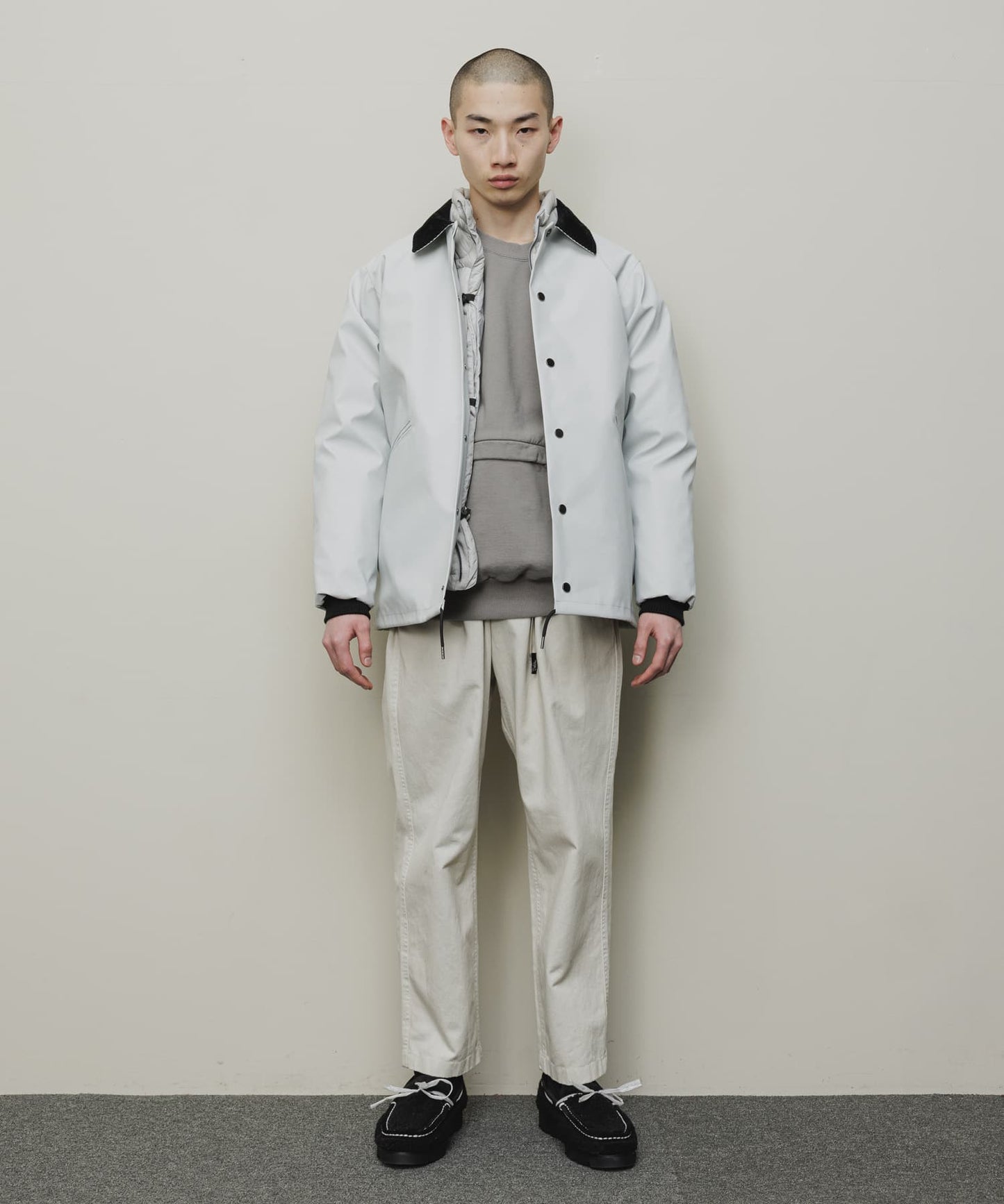 REMOVABLE SLEEVE DOWN JACKET(STONE)/BAL