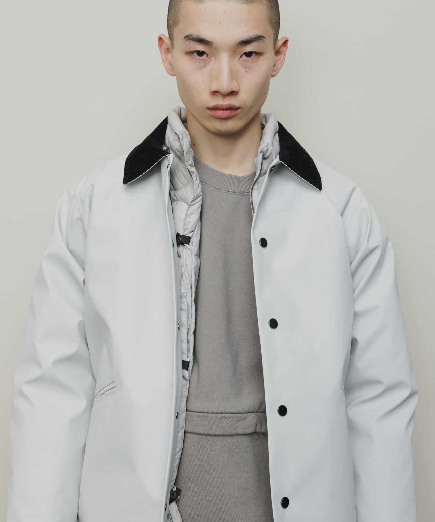 REMOVABLE SLEEVE DOWN JACKET(STONE)/BAL