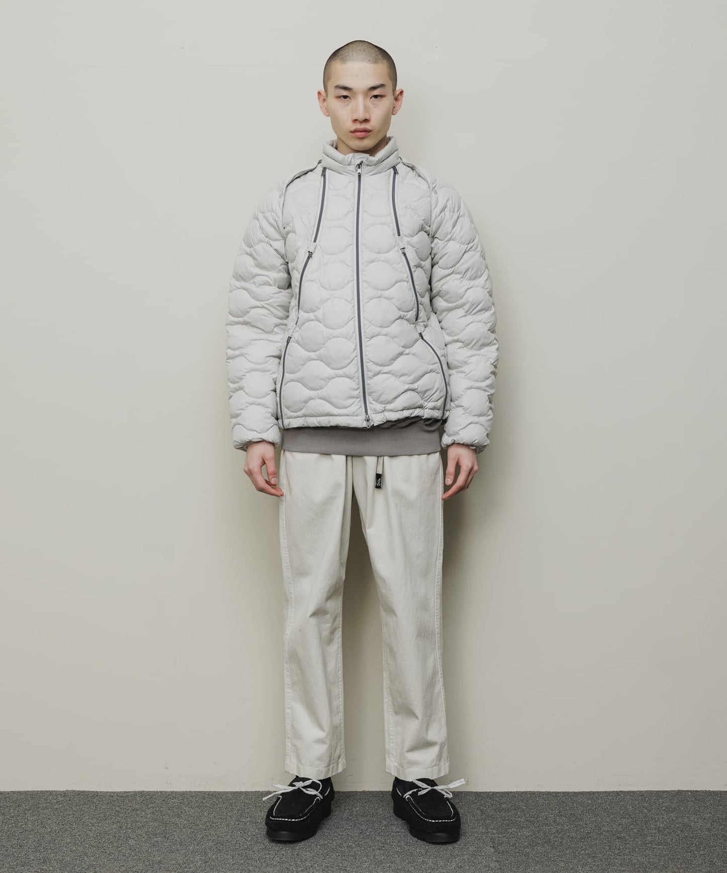 REMOVABLE SLEEVE DOWN JACKET(STONE)/BAL