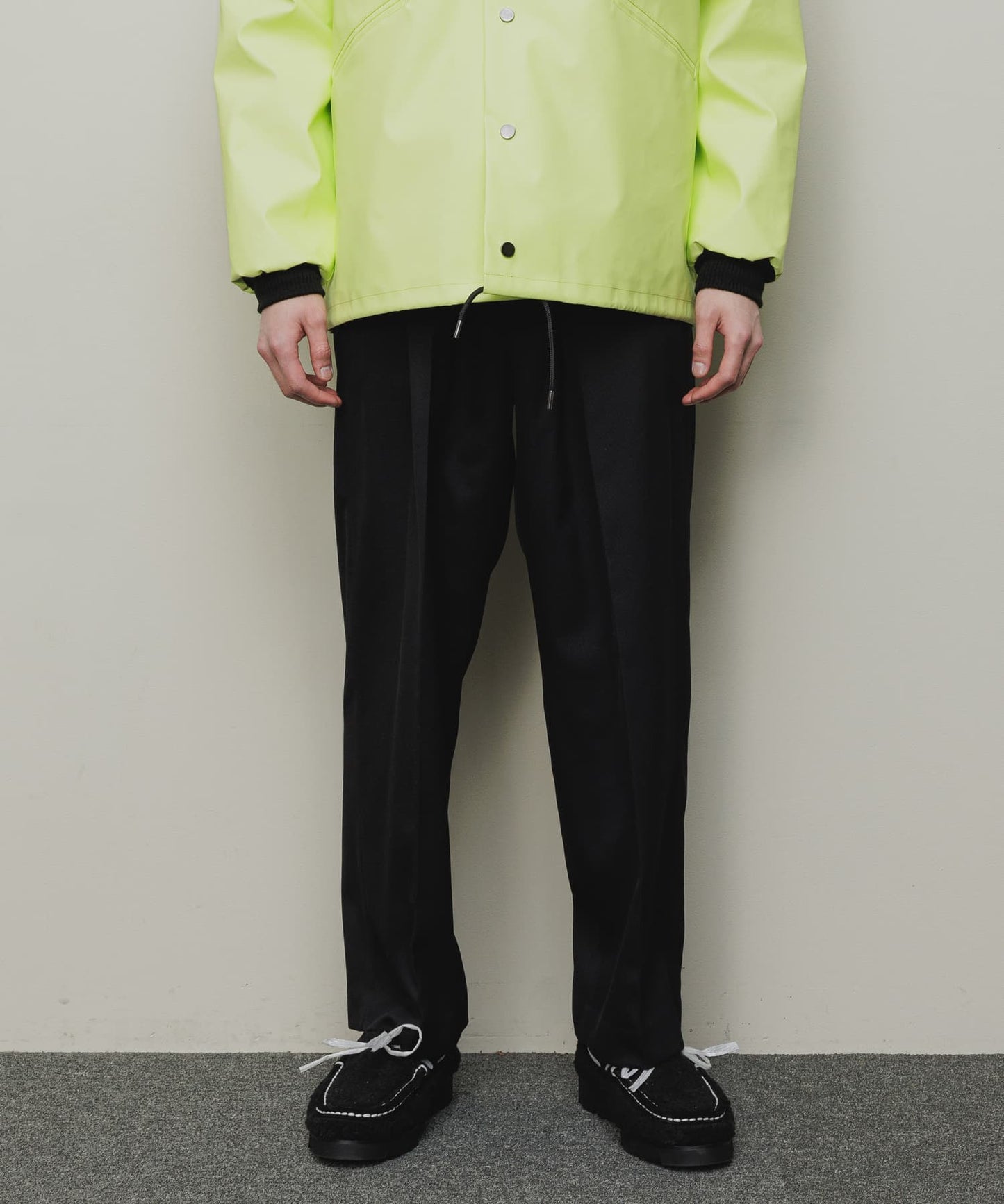 BAL / FARAH WOOL WIDE TAPERED EASY PANT(BLACK)