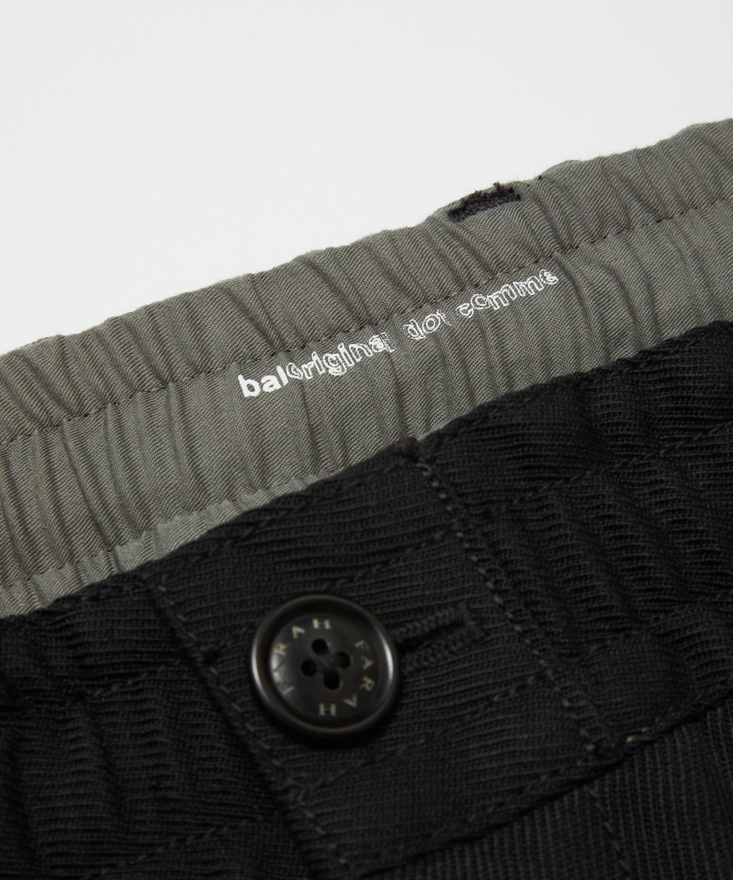 BAL / FARAH WOOL WIDE TAPERED EASY PANT(BLACK)