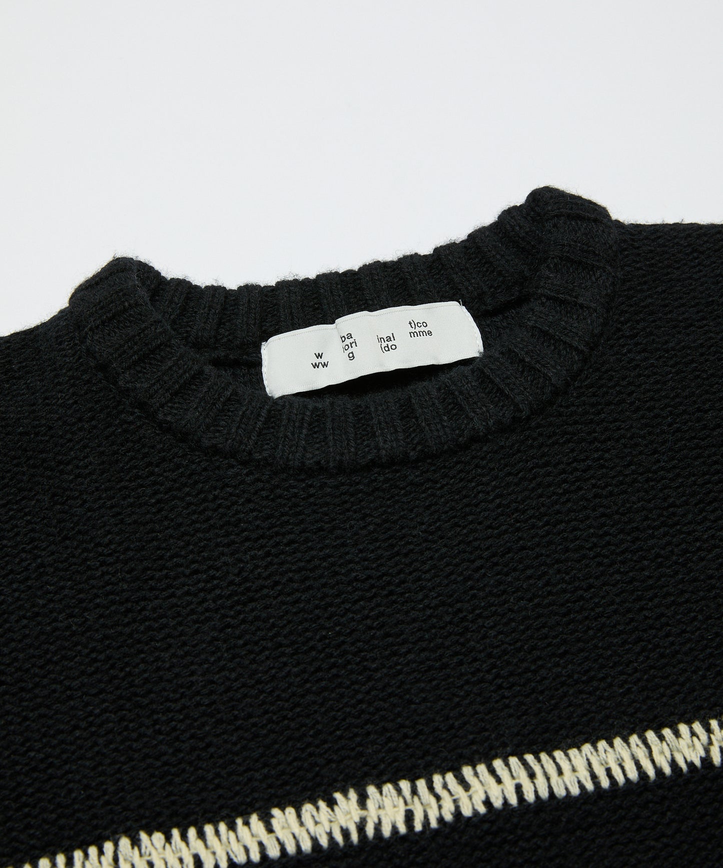 BAL/STITCHED DROP SHOULDER SWEATER