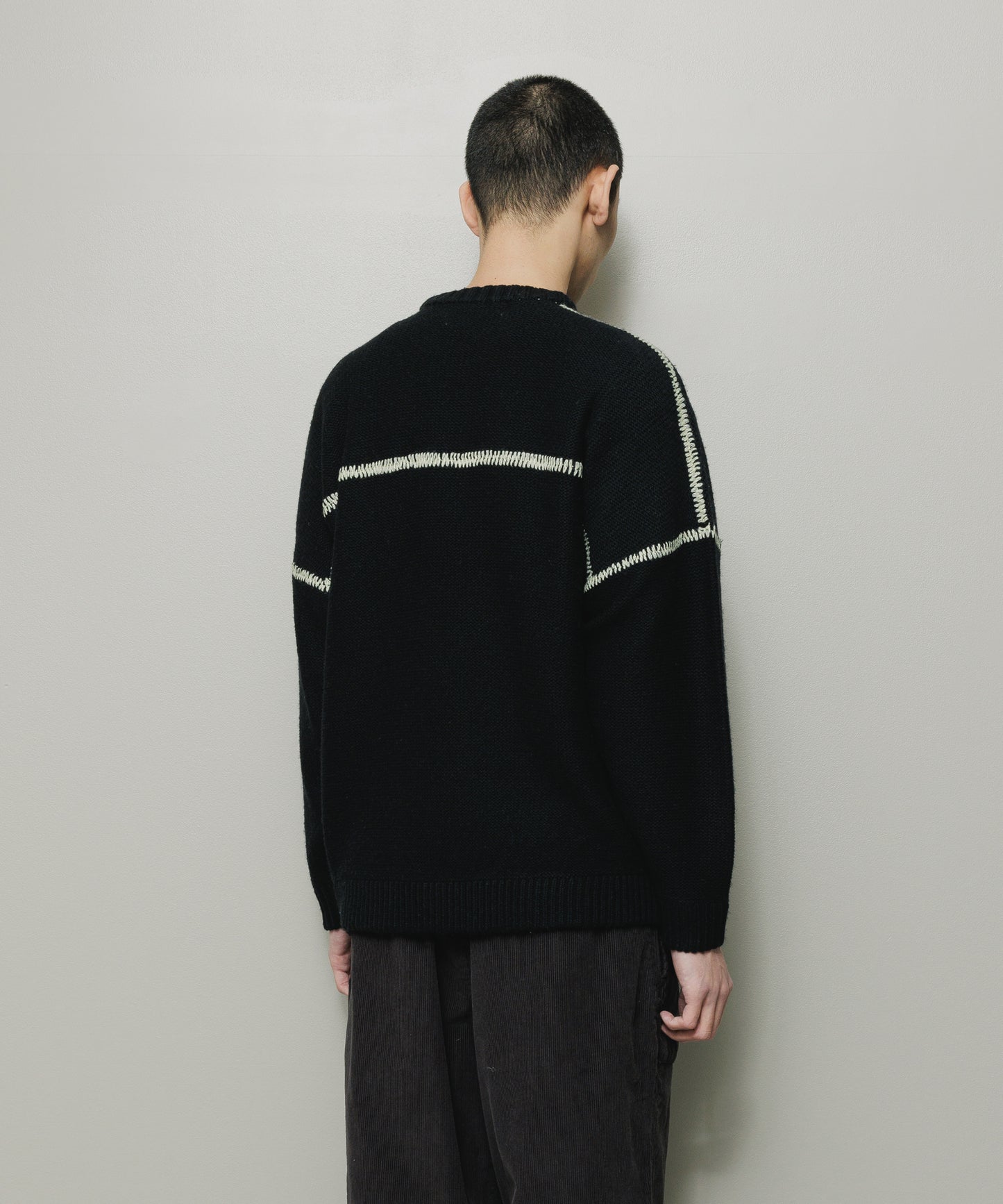 BAL/STITCHED DROP SHOULDER SWEATER