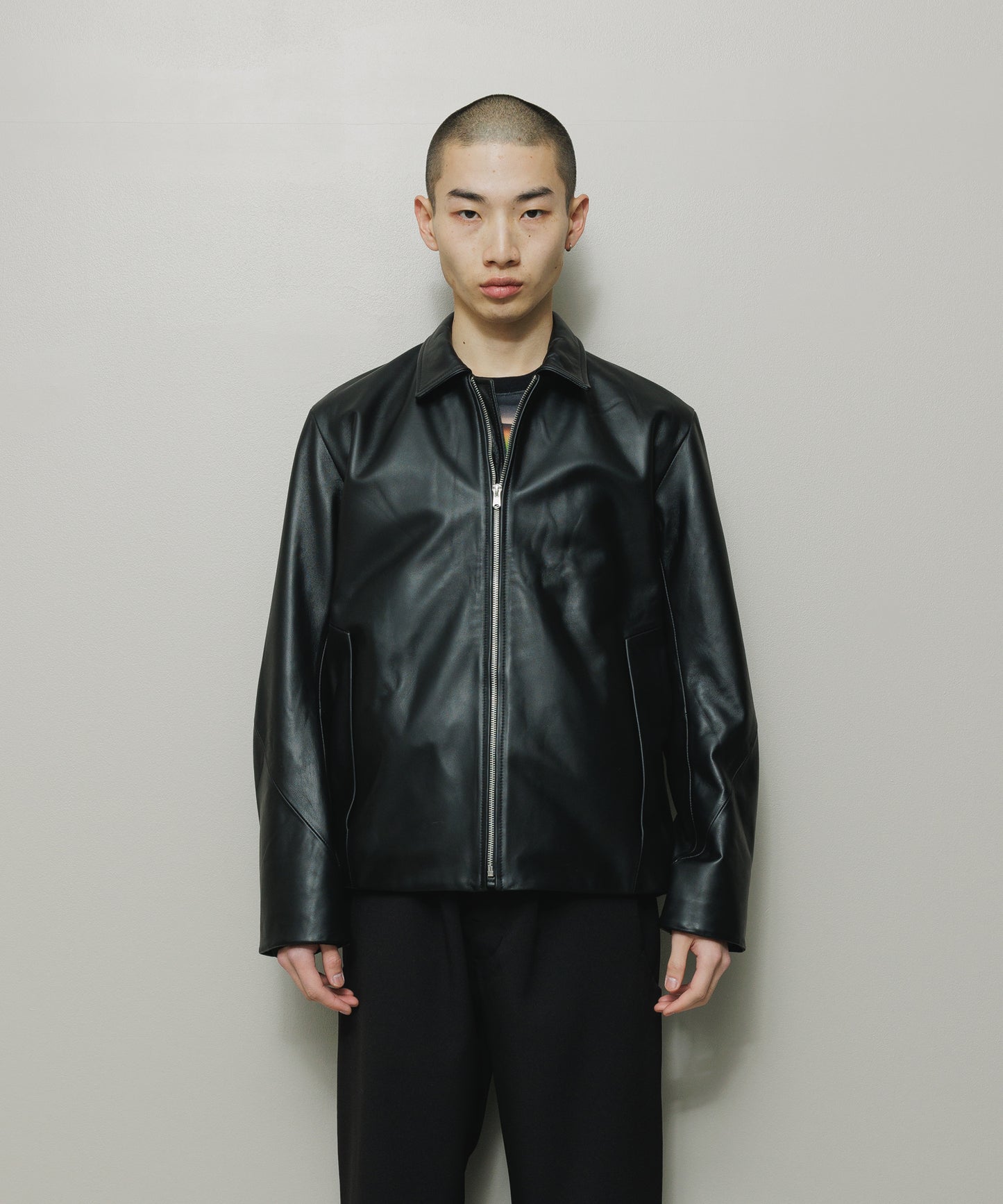 BAL/TECH LEATHER ZIP JACKET