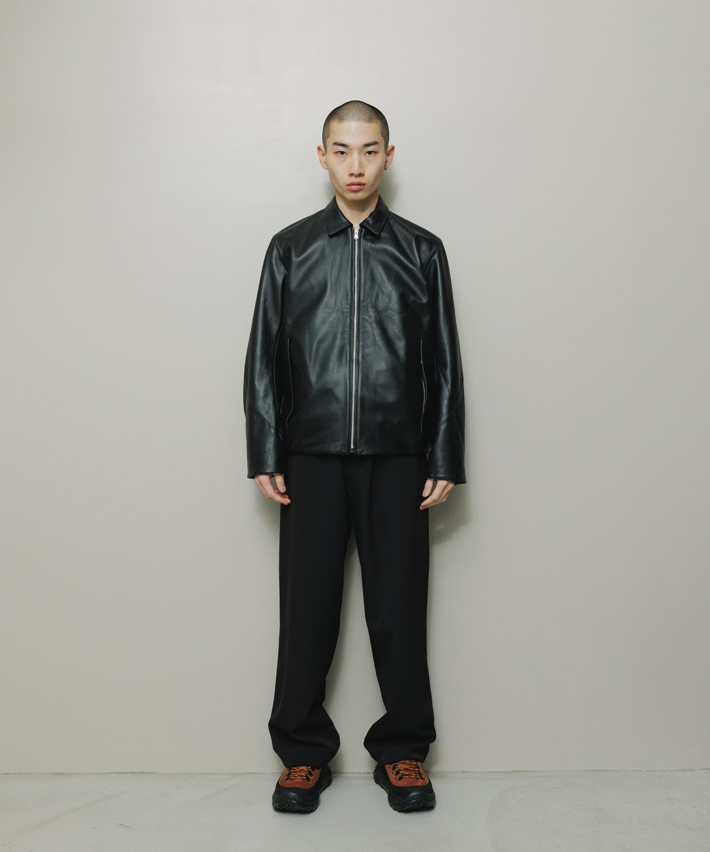 BAL/TECH LEATHER ZIP JACKET