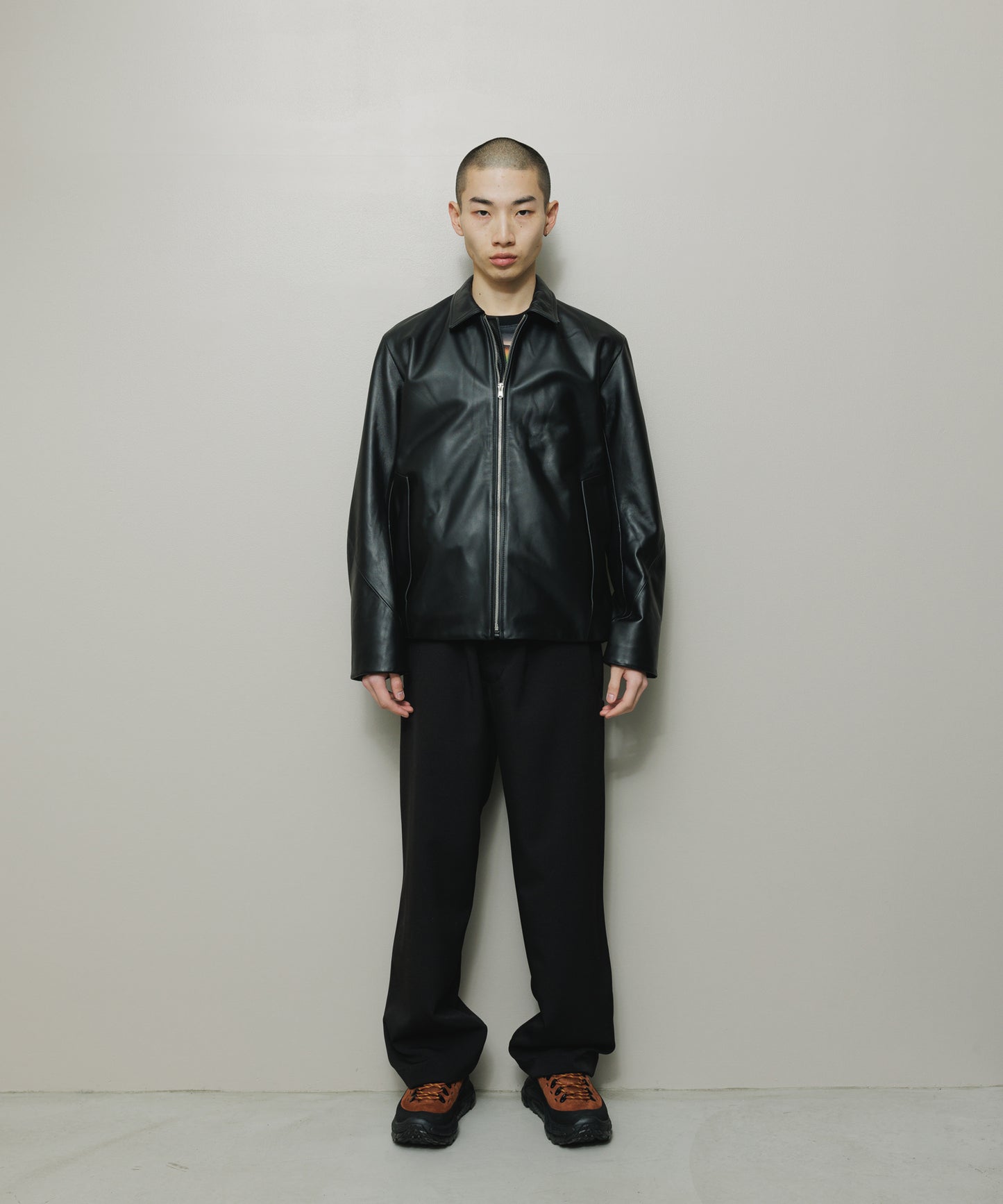 BAL/TECH LEATHER ZIP JACKET