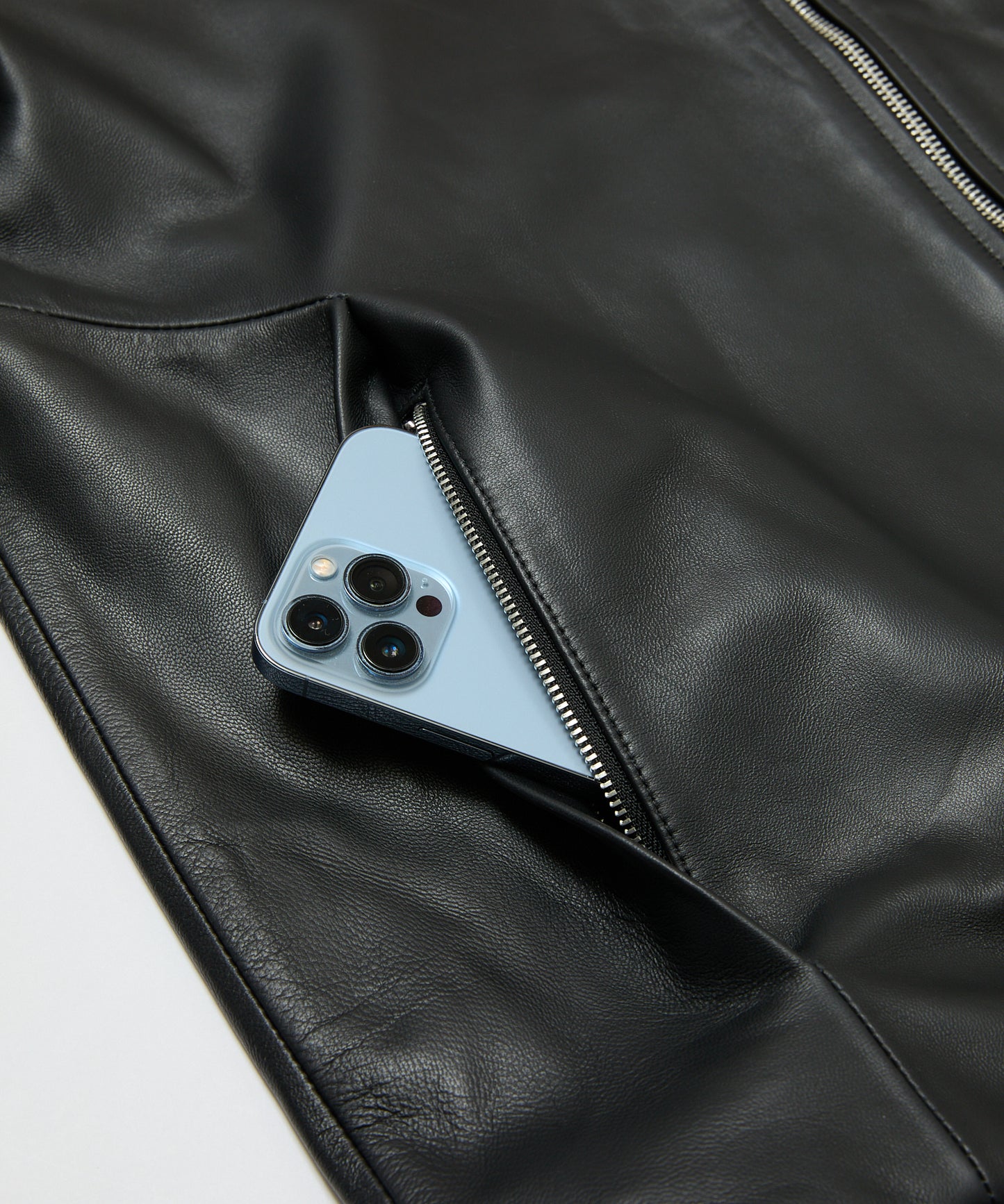 BAL/TECH LEATHER ZIP JACKET