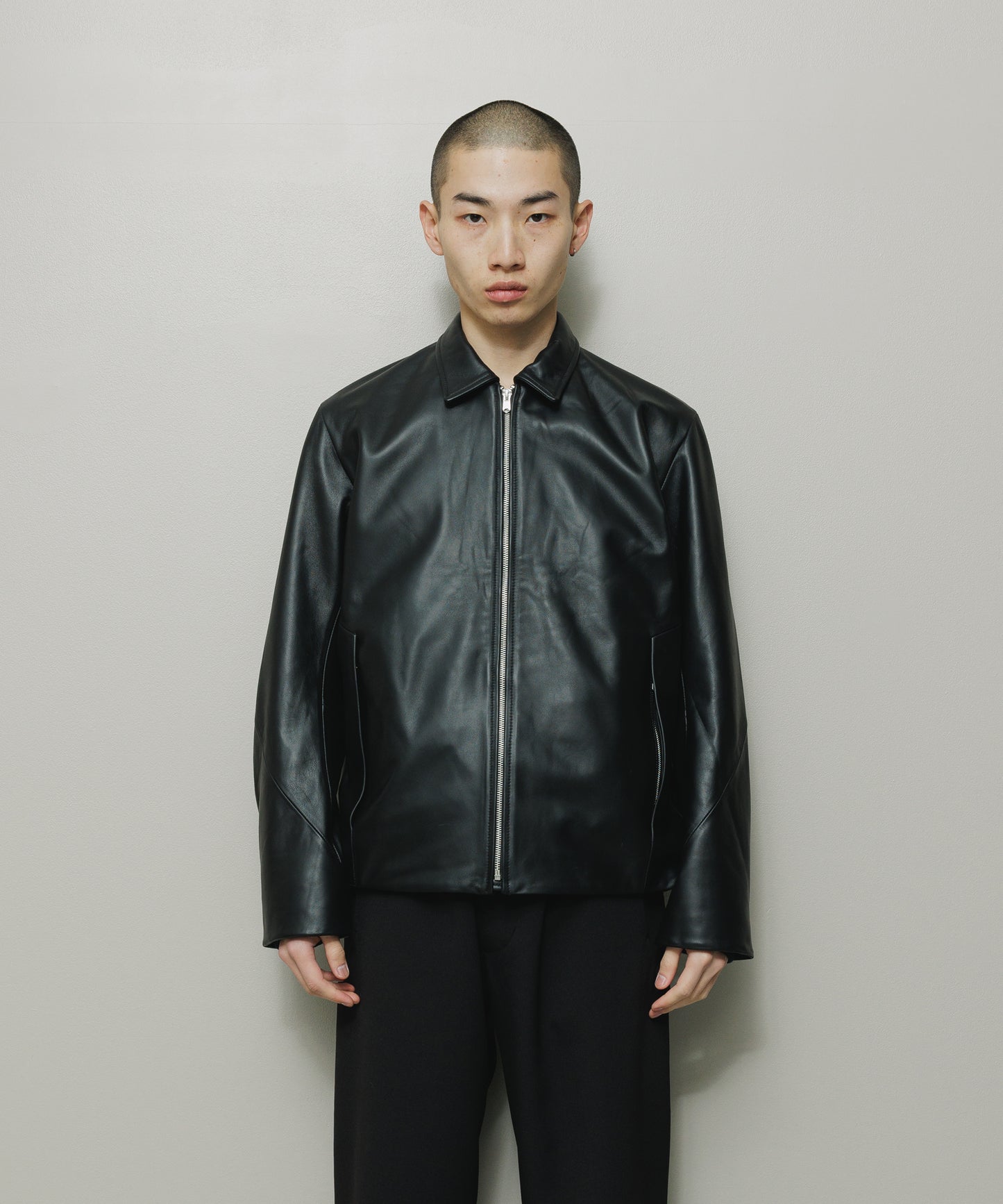 BAL/TECH LEATHER ZIP JACKET