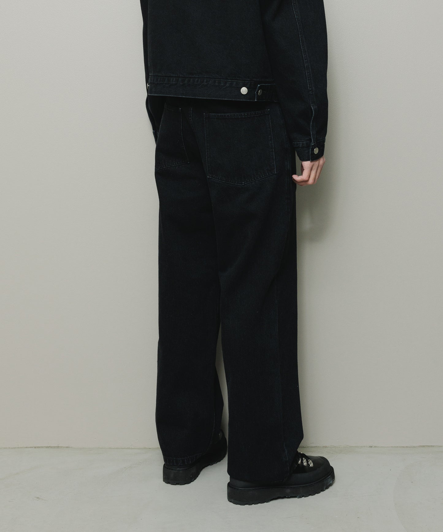 BAL/12OZ STRAIGHT LEG 5P WASHED JEAN