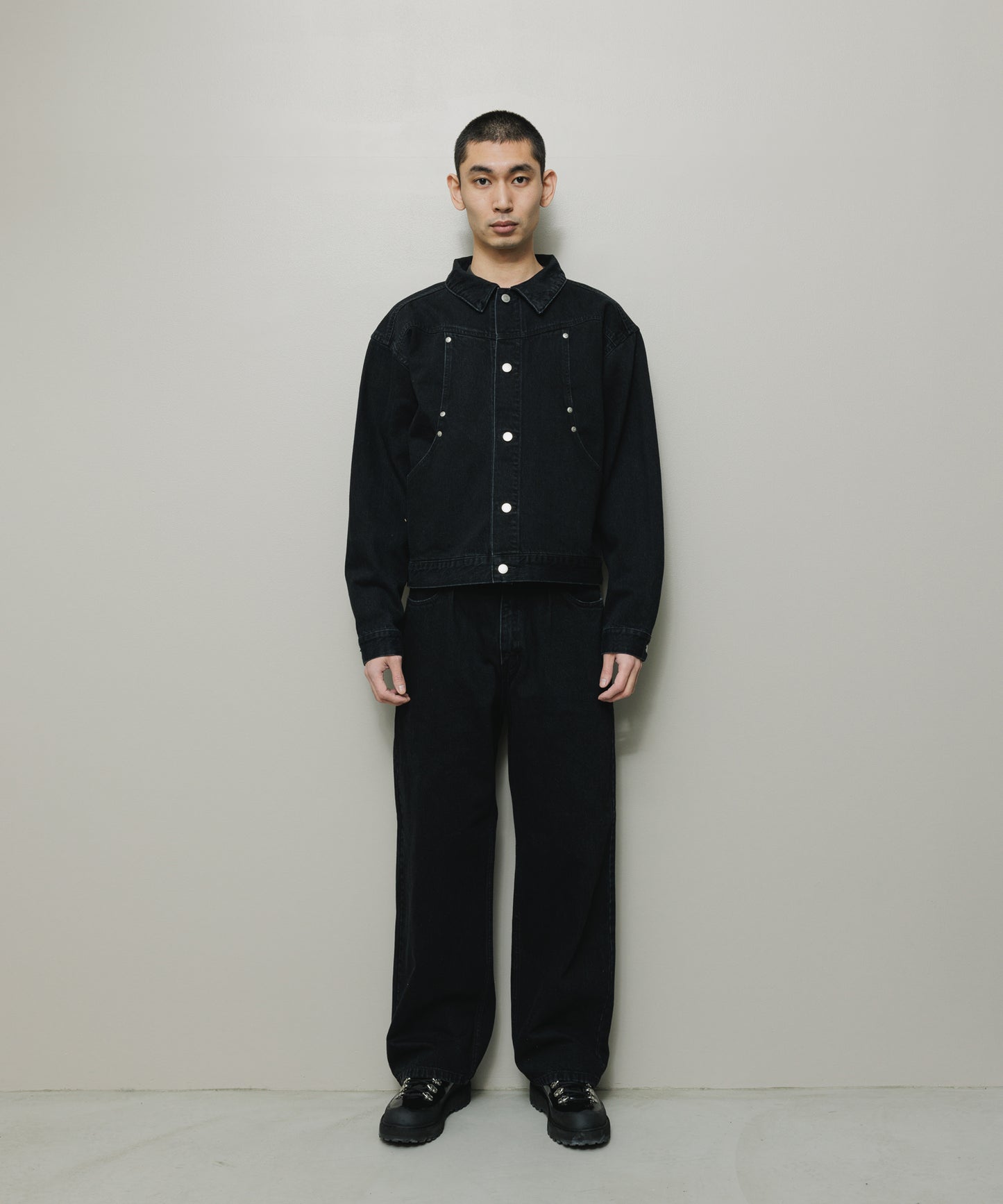 BAL/12OZ STRAIGHT LEG 5P WASHED JEAN