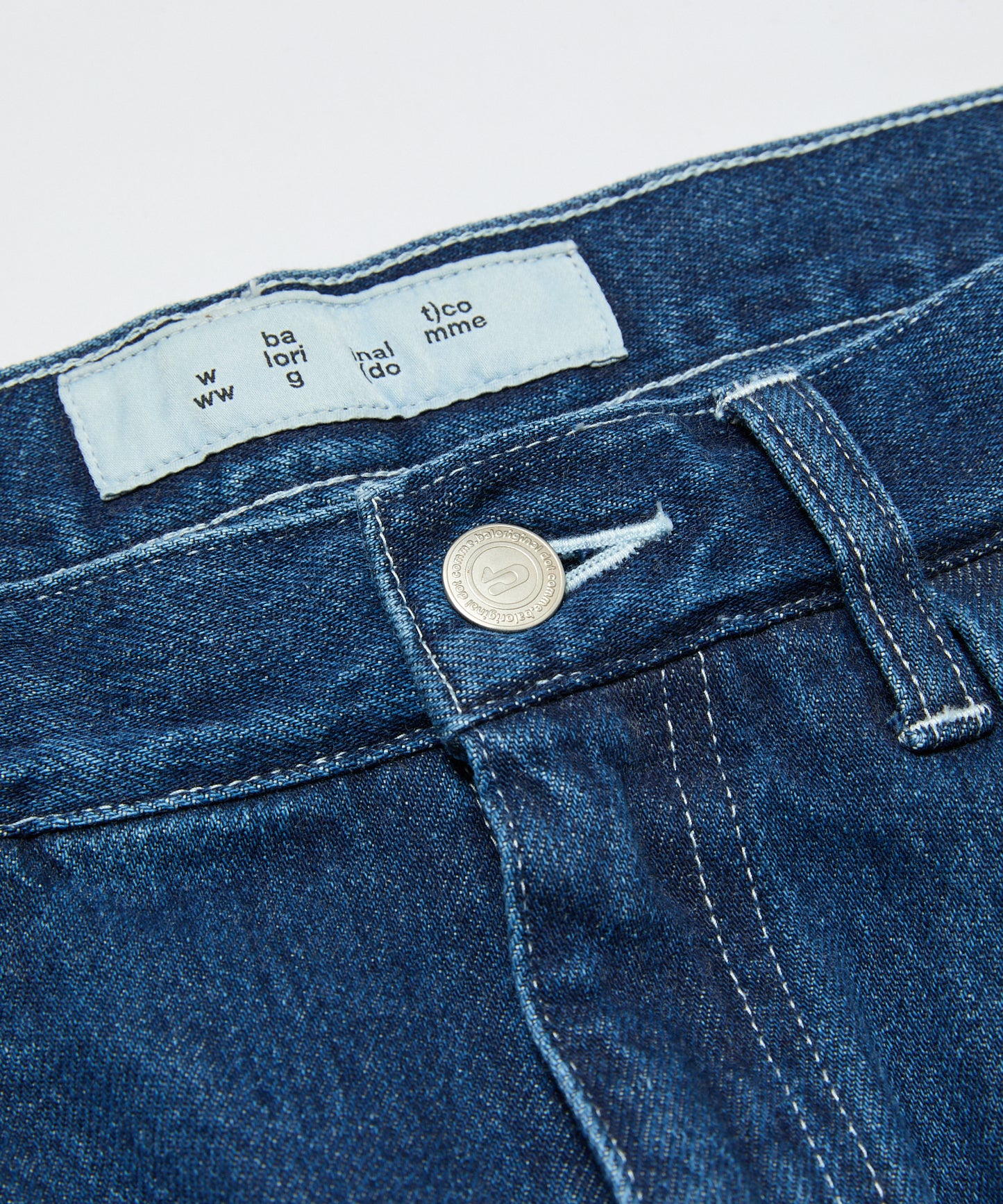 BAL/12OZ STRAIGHT LEG 5P WASHED JEAN
