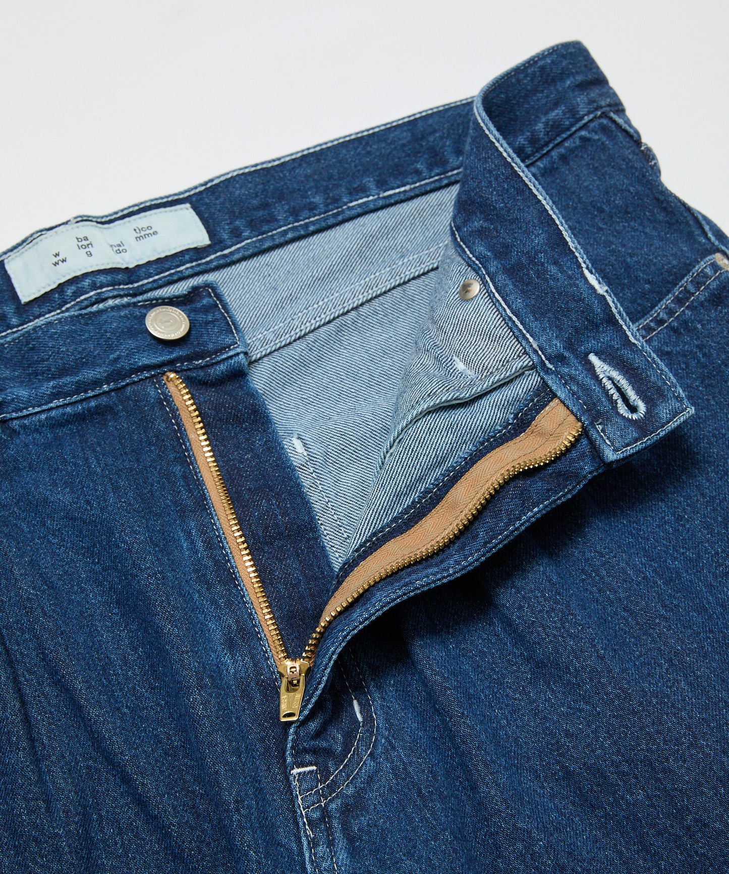 BAL/12OZ STRAIGHT LEG 5P WASHED JEAN