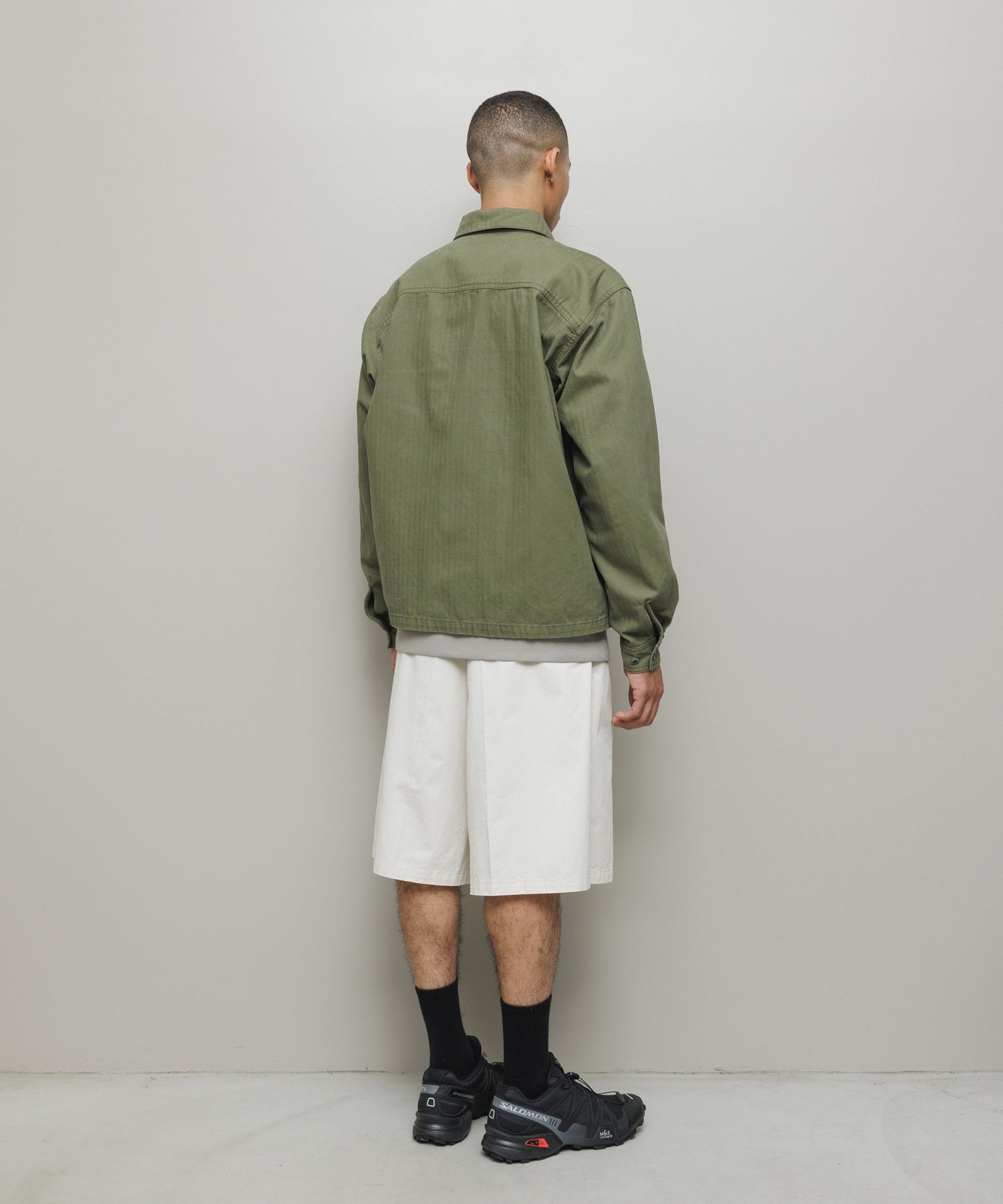 BAL/CREW HERRINGBONE OVER SHIRT