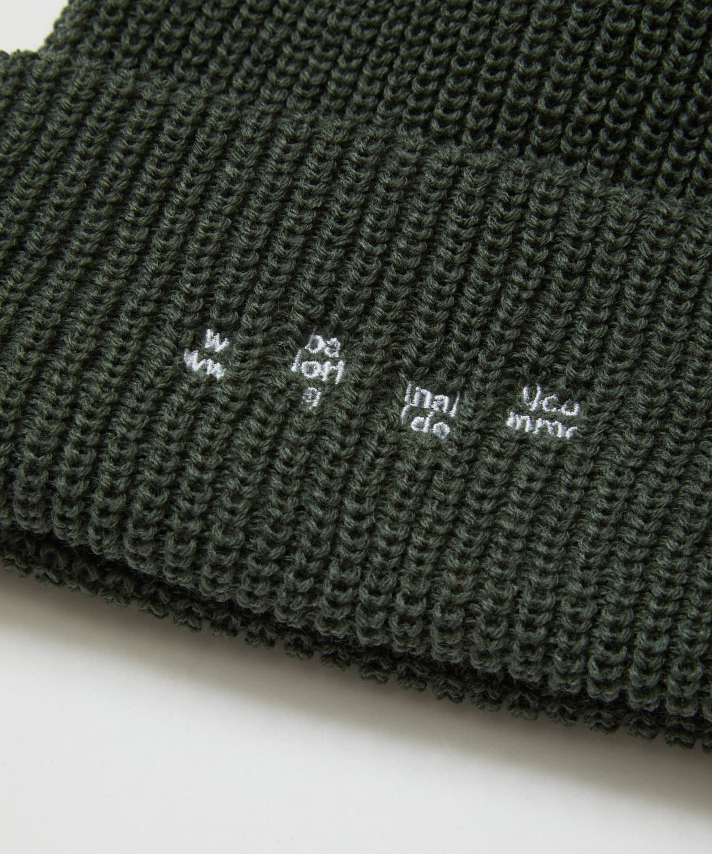 ラスト1点 CUFF RIB BEANIE(DARKGREEN)/BAL バル