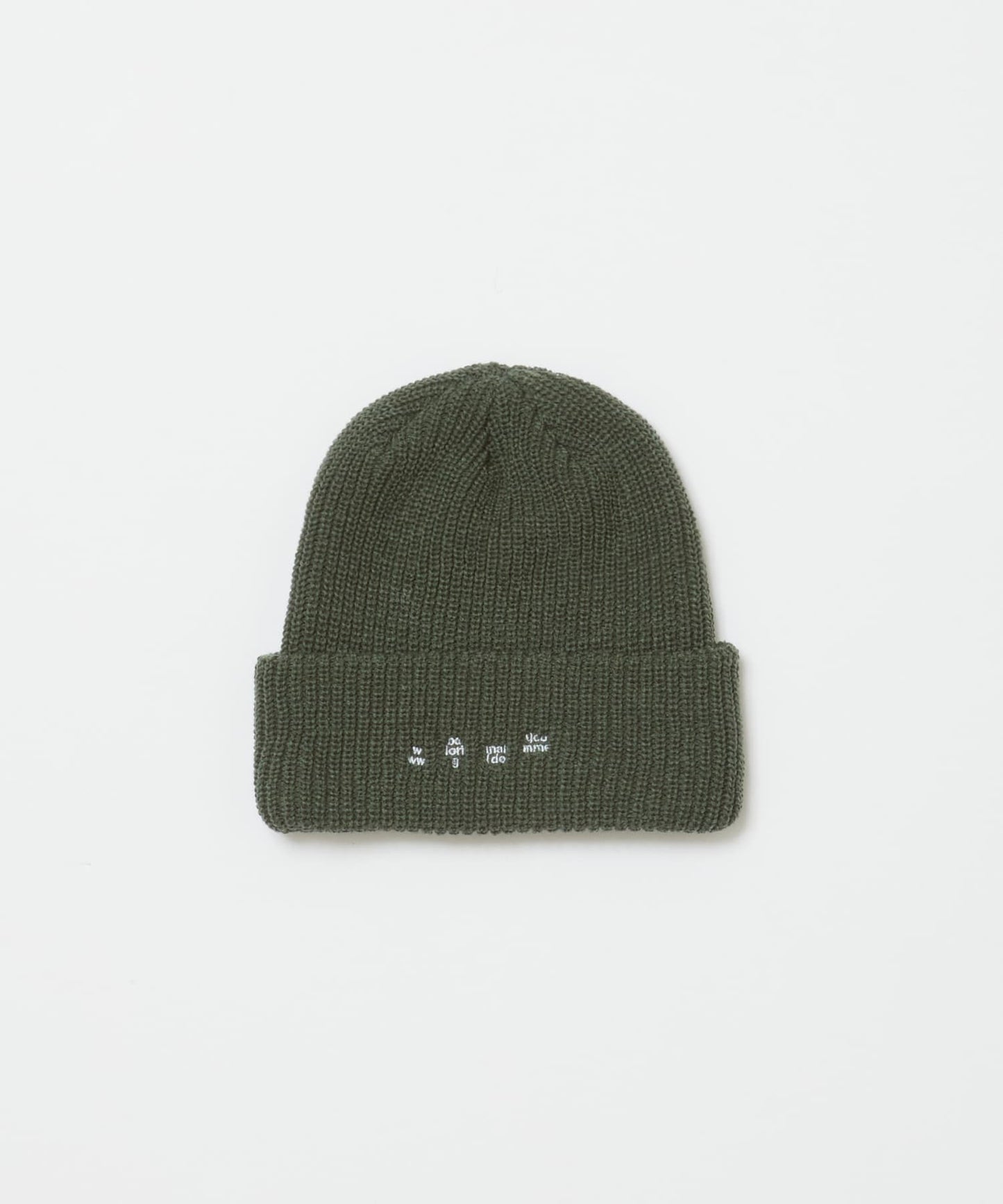 ラスト1点 CUFF RIB BEANIE(DARKGREEN)/BAL バル