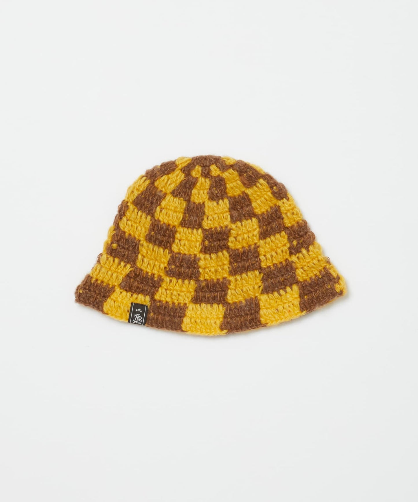 HAND KNIT BUCKET HAT(WHITE/GREEN/BROWN)/BAL