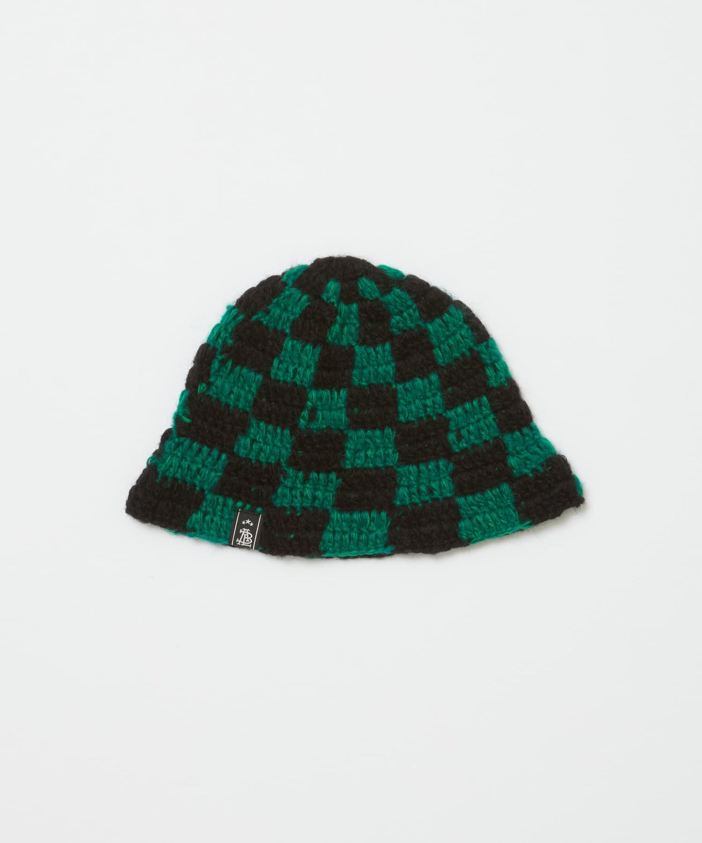 HAND KNIT BUCKET HAT(WHITE/GREEN/BROWN)/BAL