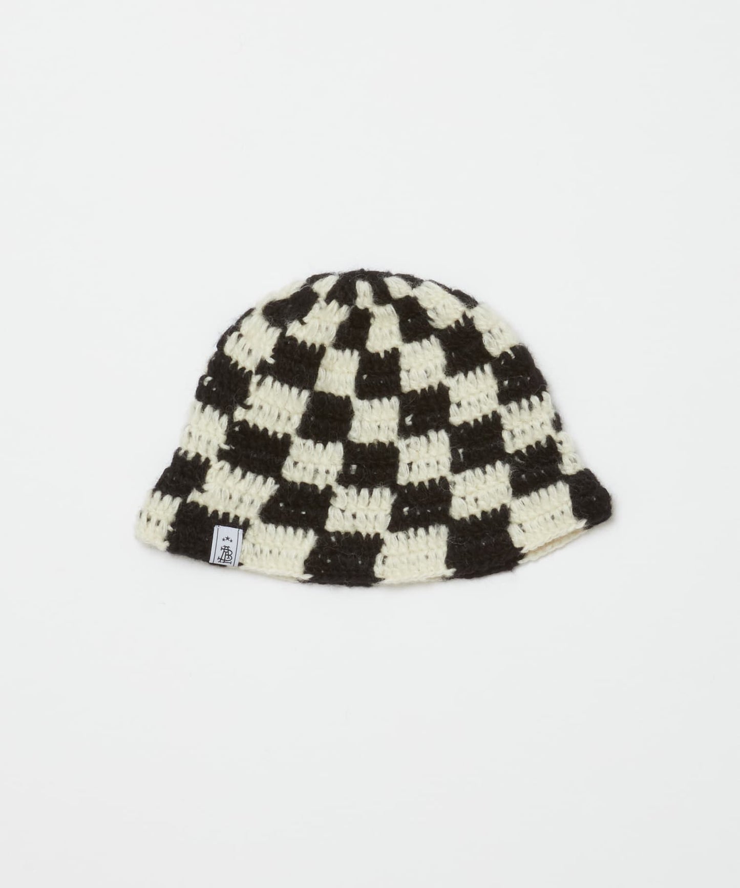 HAND KNIT BUCKET HAT(WHITE/GREEN/BROWN)/BAL
