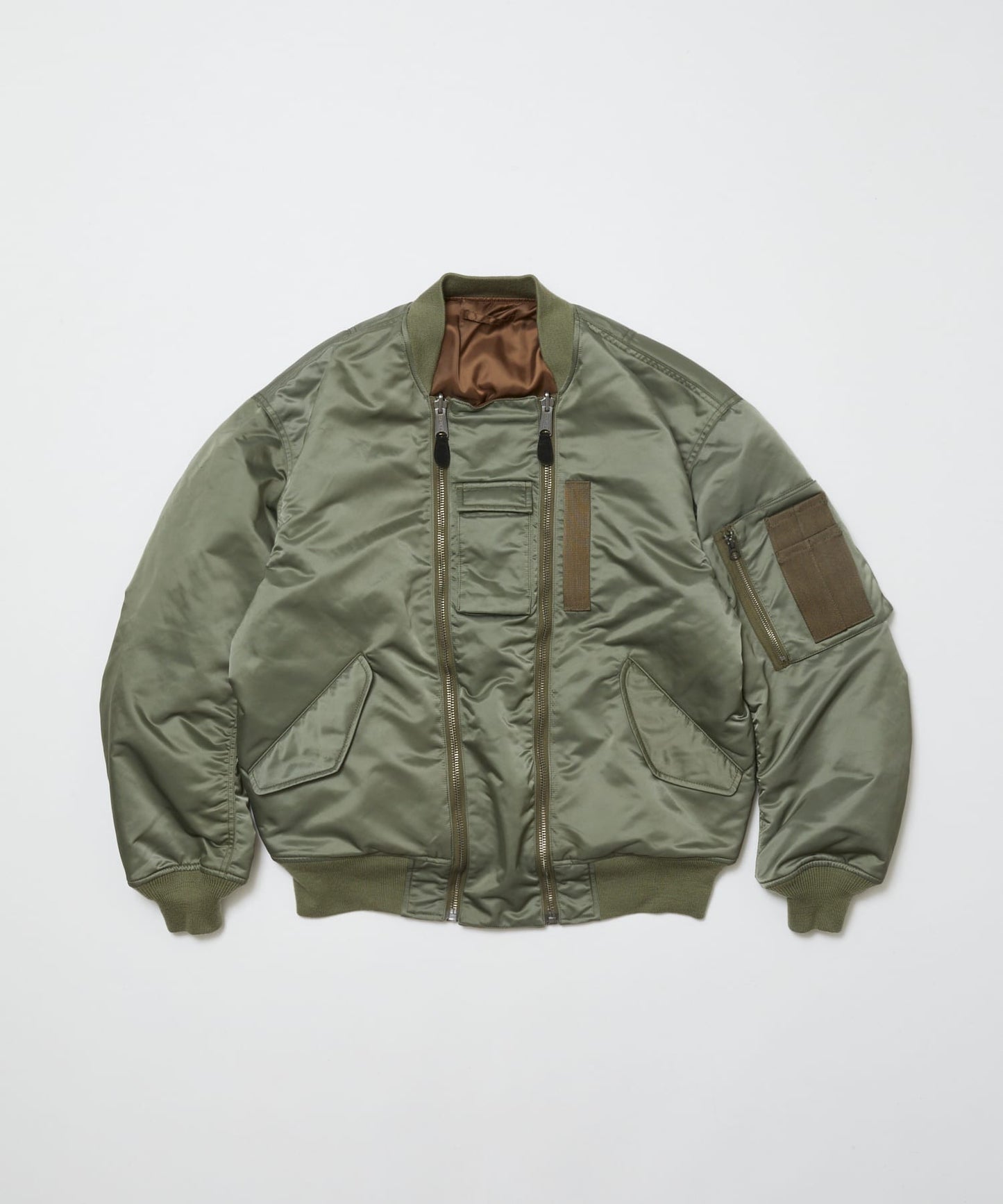 BAL/SPIEWAK DOUBEL ZIP BOMBER JACKET(Alpha Green )