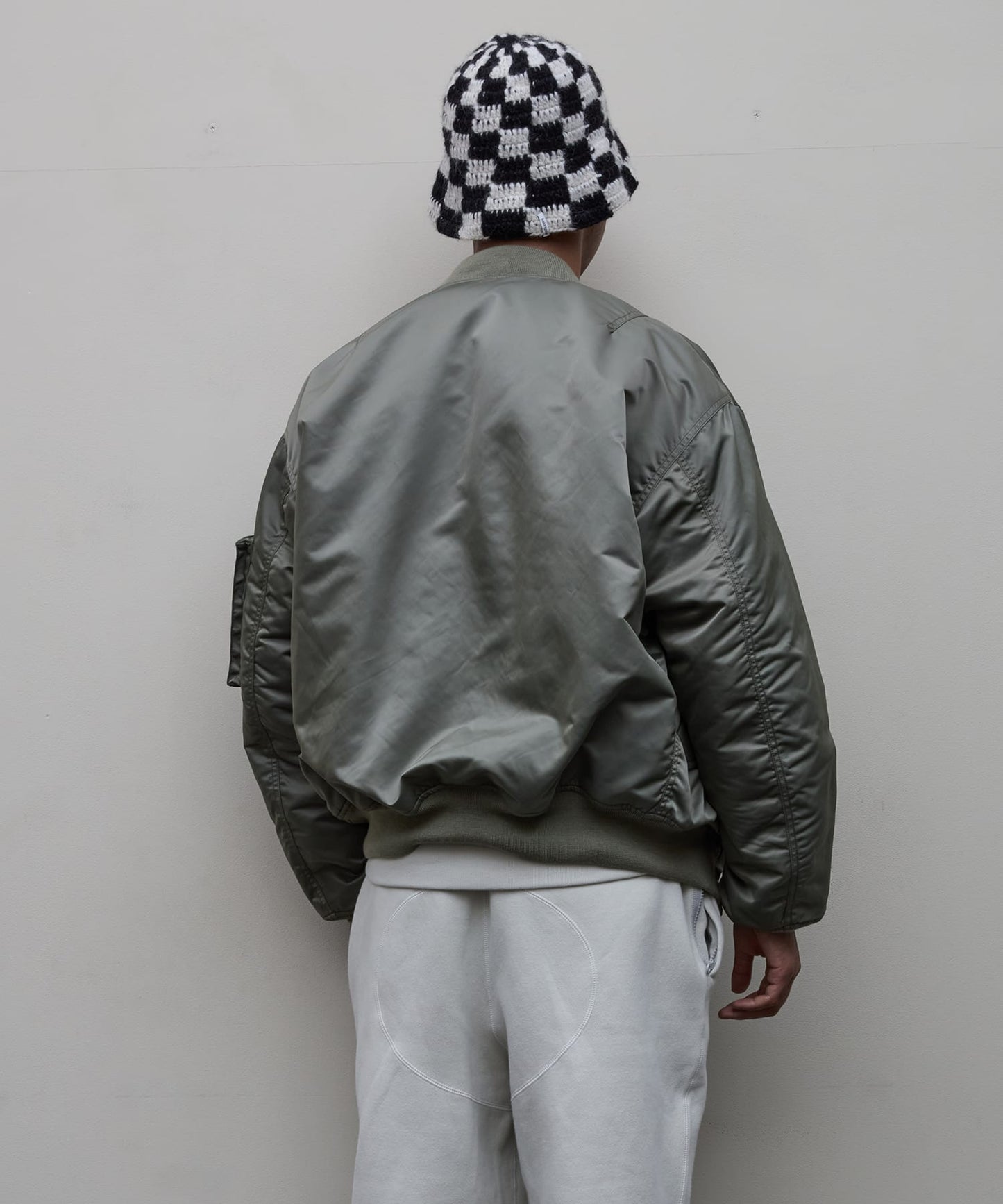 BAL/SPIEWAK DOUBEL ZIP BOMBER JACKET(Alpha Green )