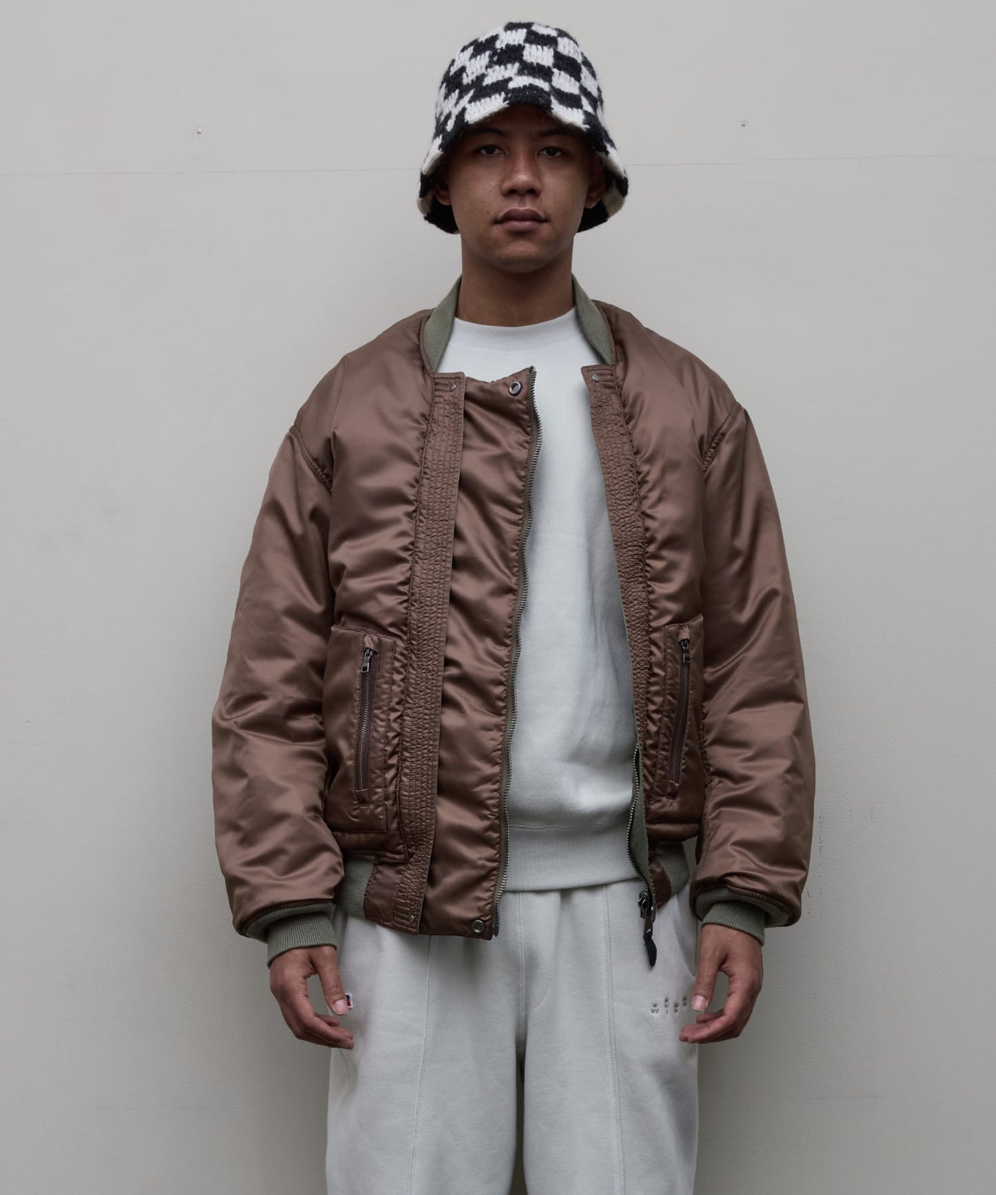 BAL/SPIEWAK DOUBEL ZIP BOMBER JACKET(Alpha Green )