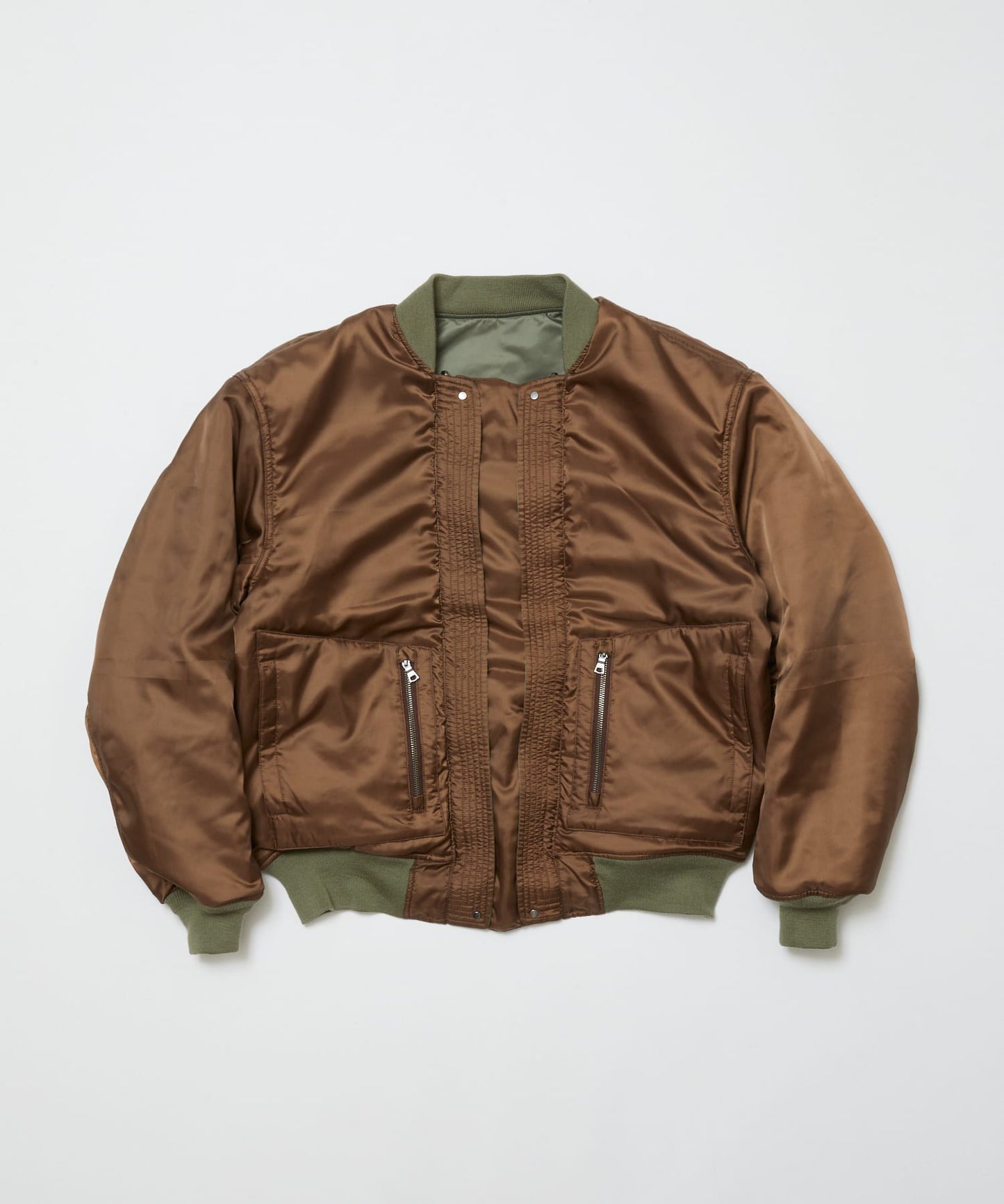 BAL/SPIEWAK DOUBEL ZIP BOMBER JACKET(Alpha Green )