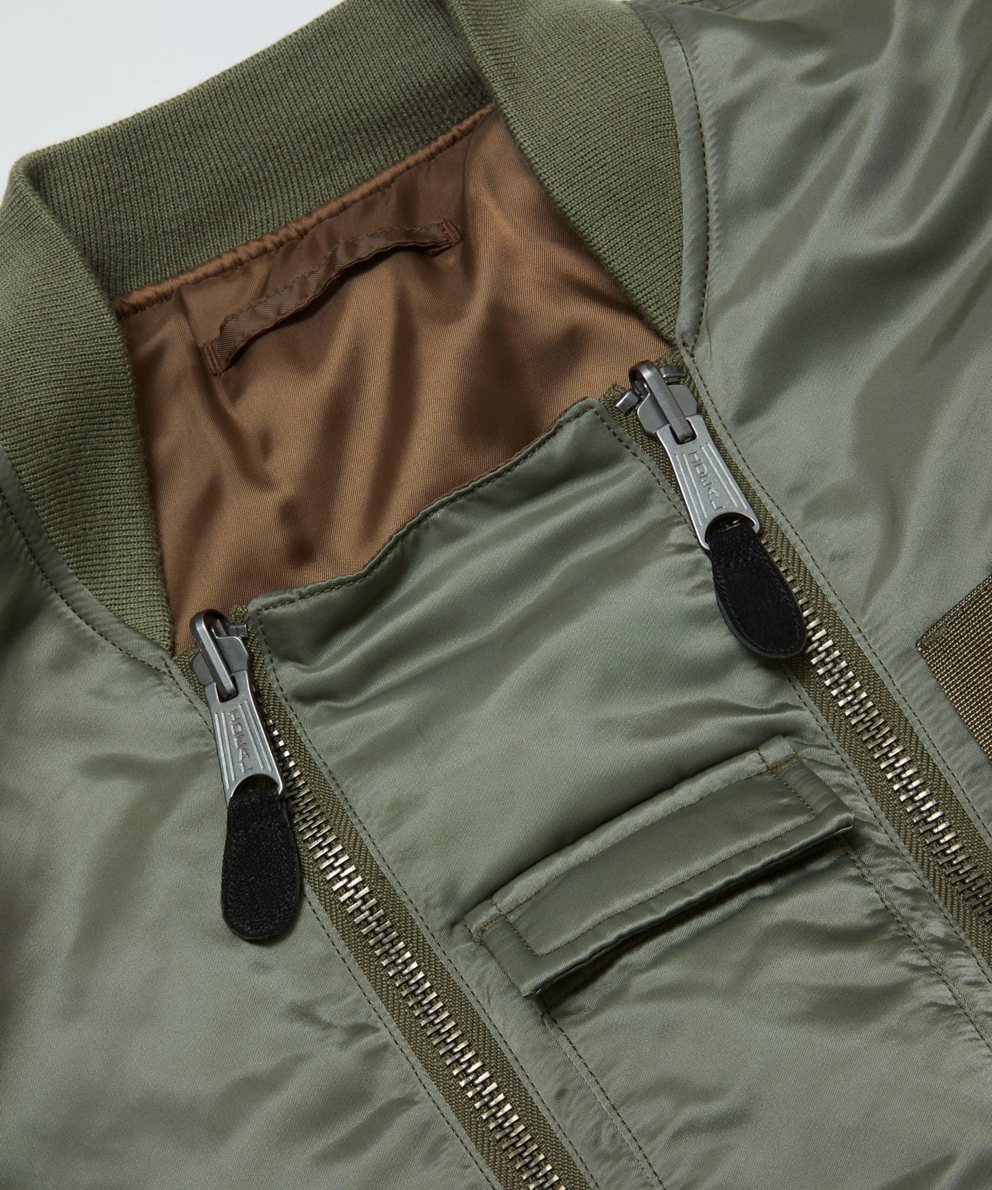 BAL/SPIEWAK DOUBEL ZIP BOMBER JACKET(Alpha Green )
