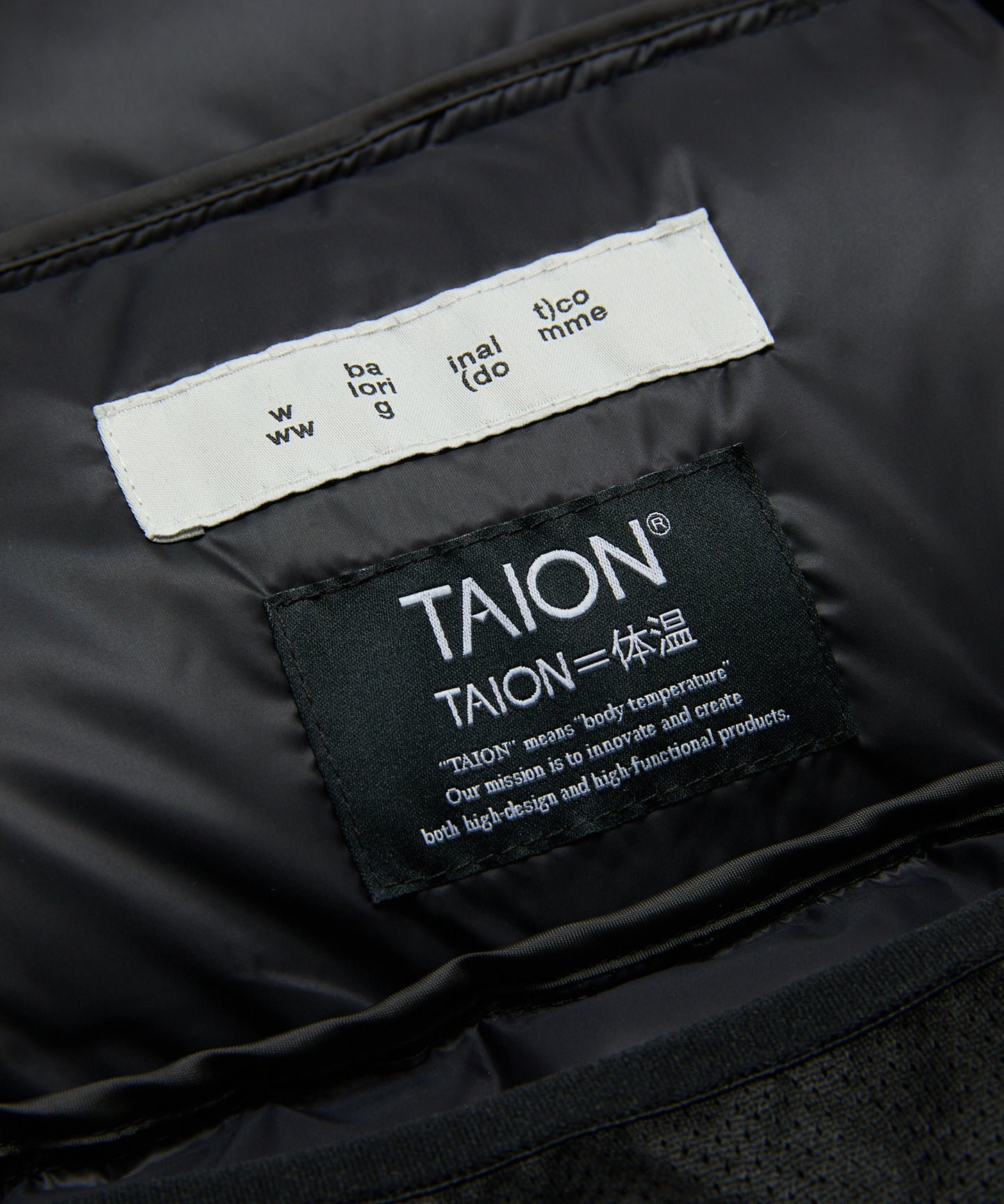 BAL/TAION STAND COLLAR DOWN JACKET