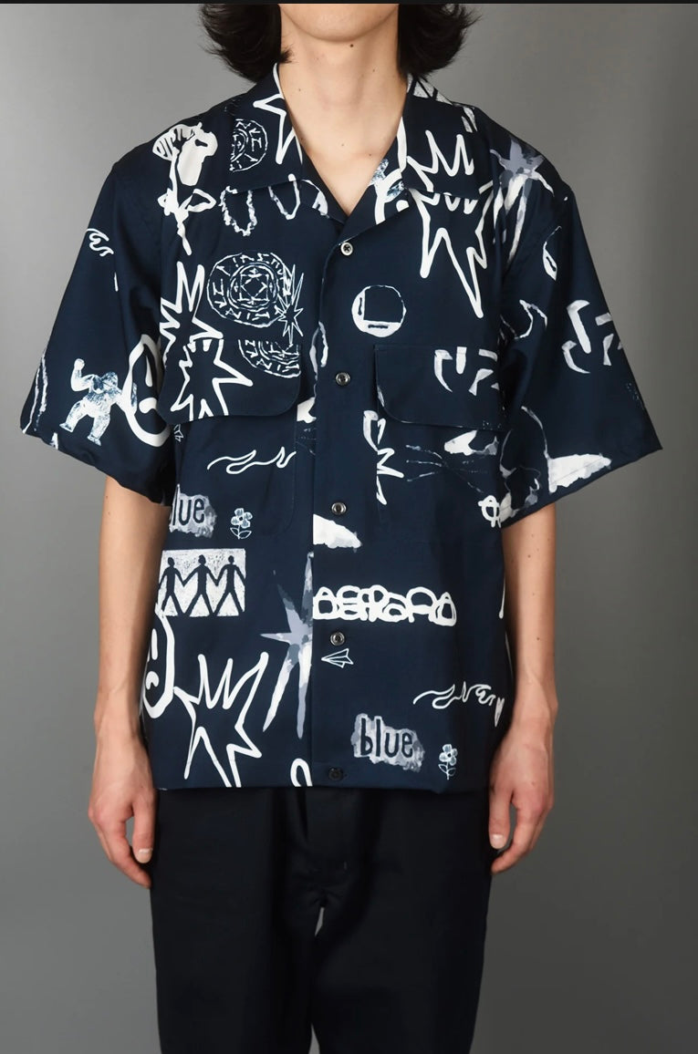 Diaspora skateboards /Painter Shirt (Navy)