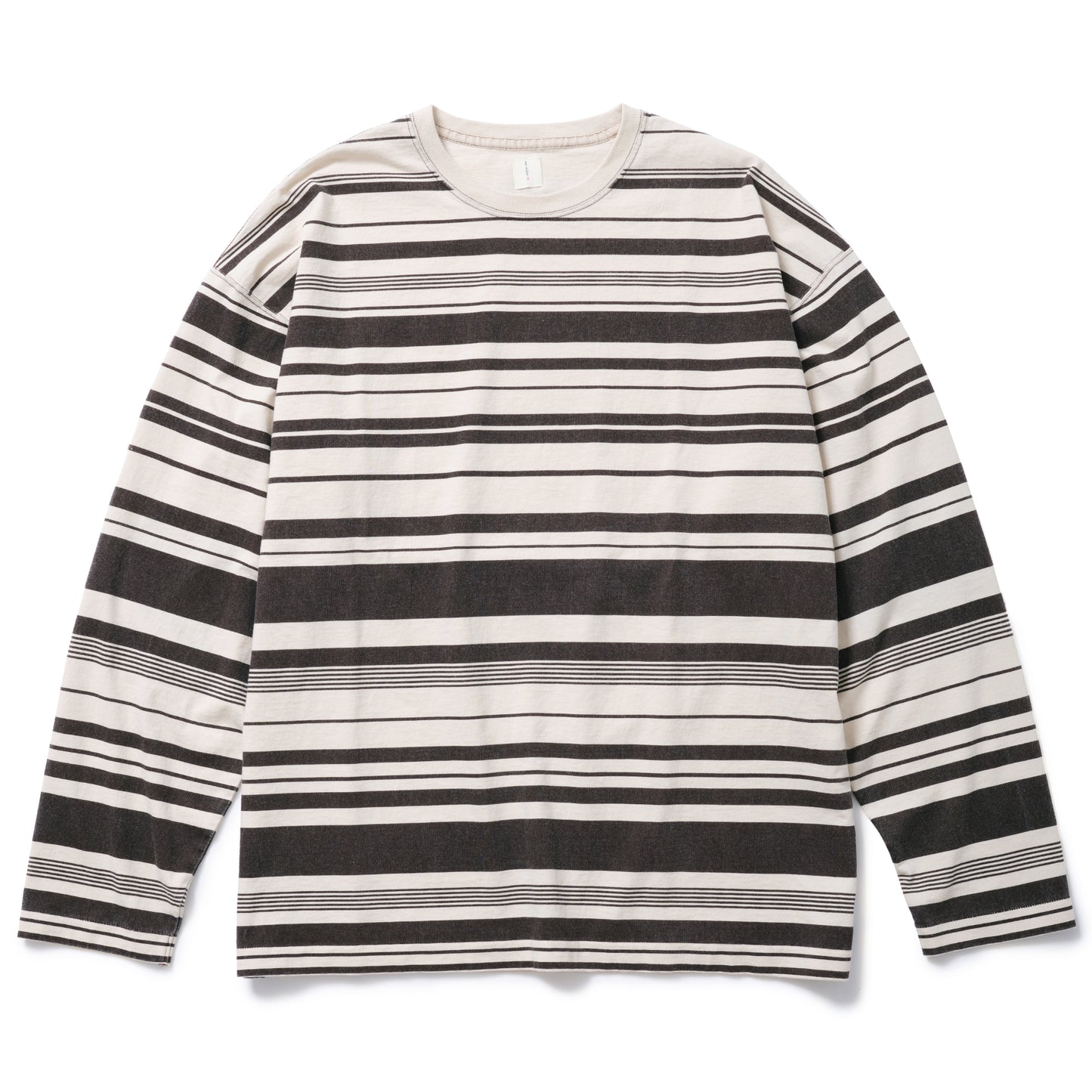 ETHOS/IRREGULAR BORDER L/S T(BROWN)