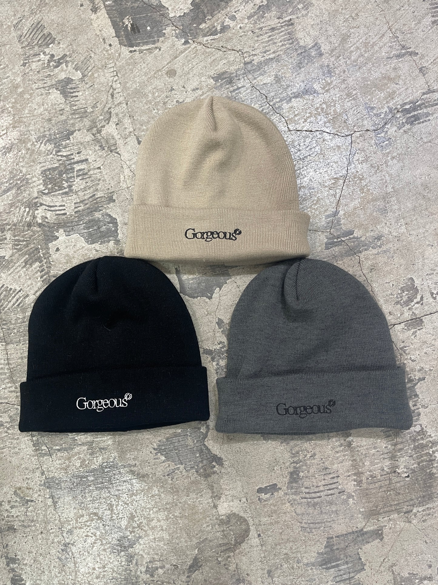 Easten Bloc Beanie(Black/Grey/Beige)/POVAL