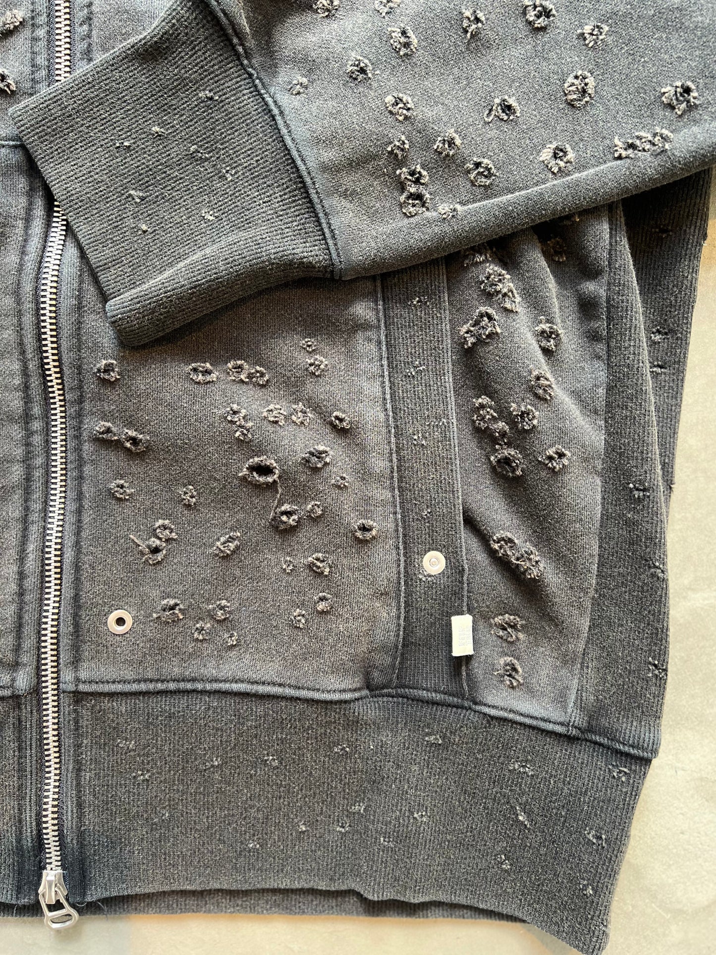 FAKA AS FLOWERS/DAMEGED ZIP UP HOODIES